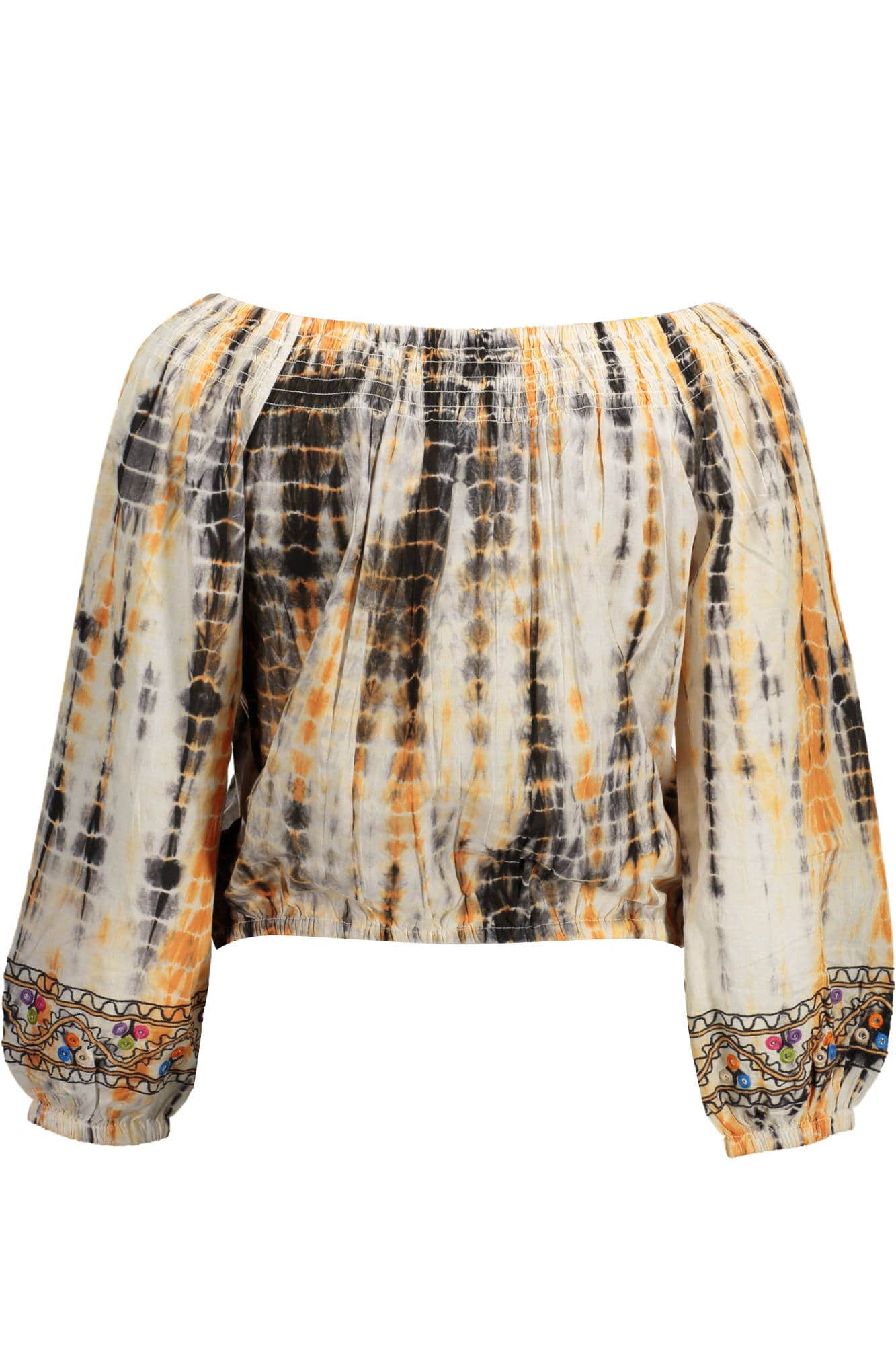 DESIGUAL DAMEN LANGARM T-SHIRT BEIGE
