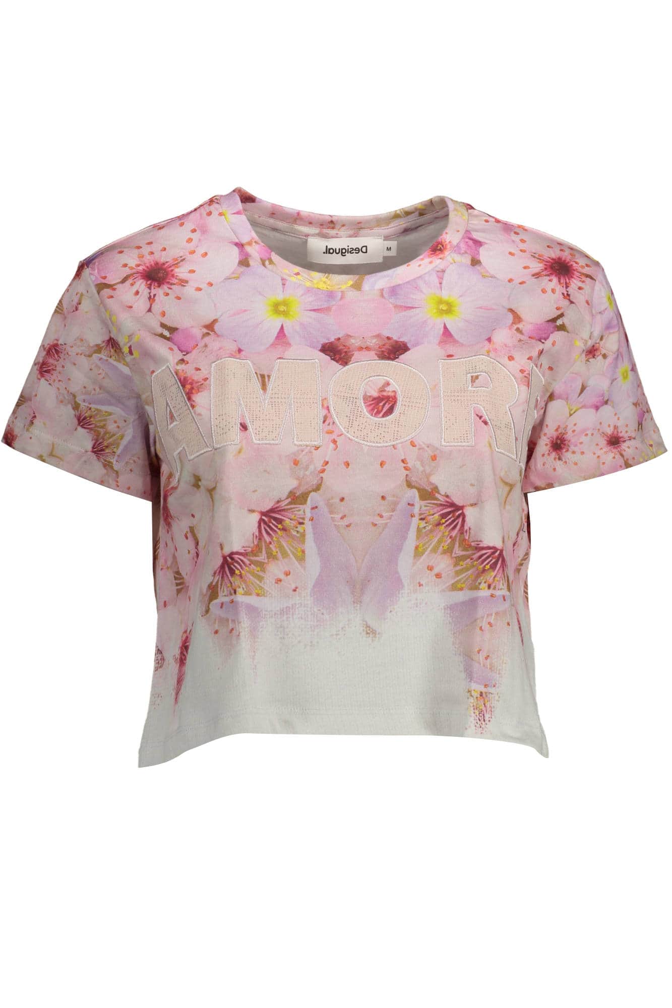 DESIGUAL DAMEN KURZARM T-SHIRT ROSA