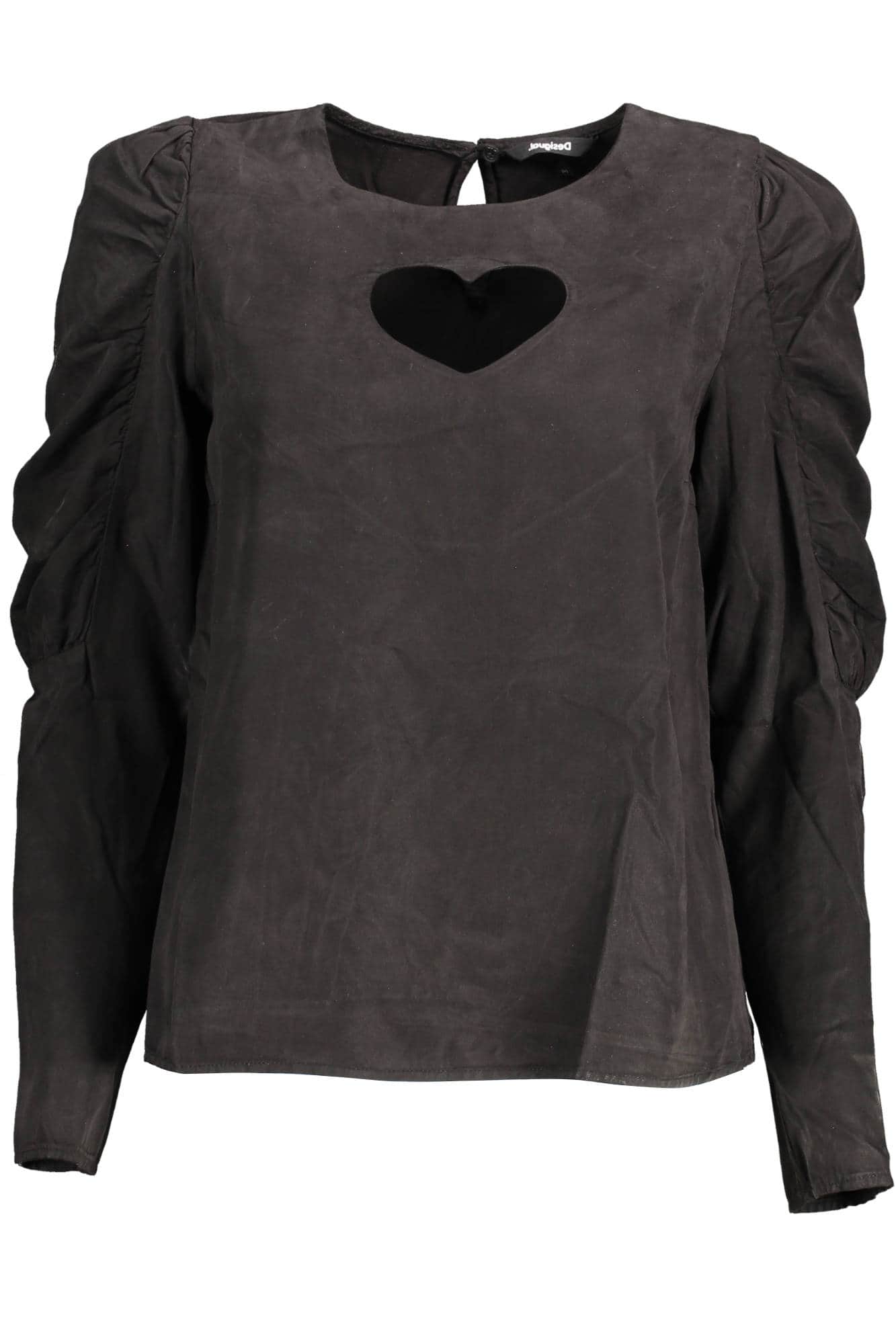 DESIGUAL LANGARM SHIRT DAMEN SCHWARZ