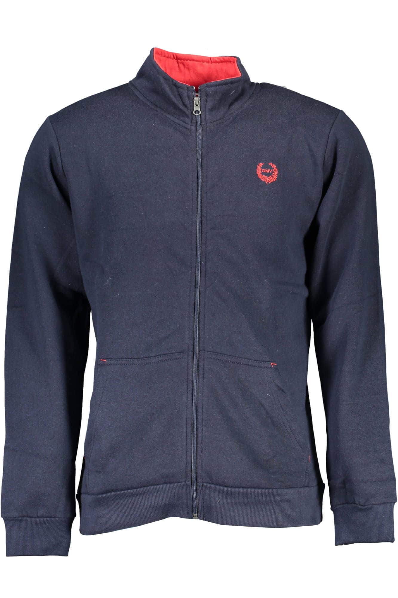 GIAN MARCO VENTURI HERREN BLAU SWEATSHIRT MIT REISSVERSCHLUSS