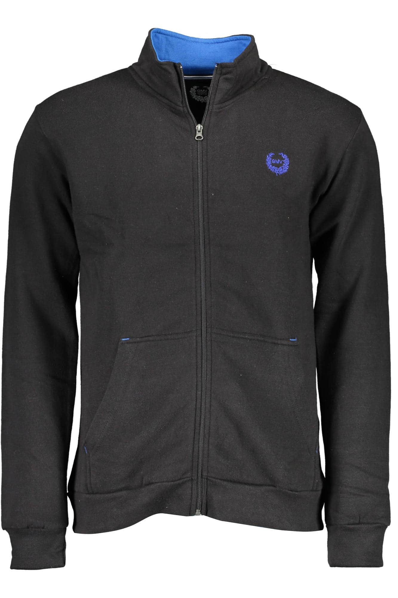GIAN MARCO VENTURI HERREN SCHWARZ SWEATSHIRT MIT REISSVERSCHLUSS