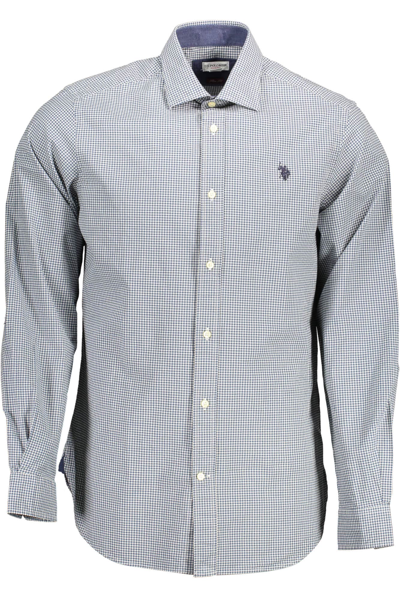 US POLO ASSN. HERREN LANGARM SHIRT, BLAU