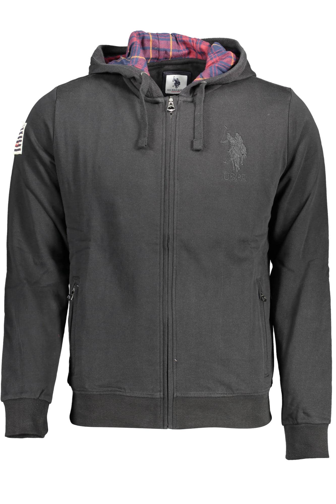 US POLO ASSN. HERREN SCHWARZ MIT REISSVERSCHLUSS SWEATSHIRT