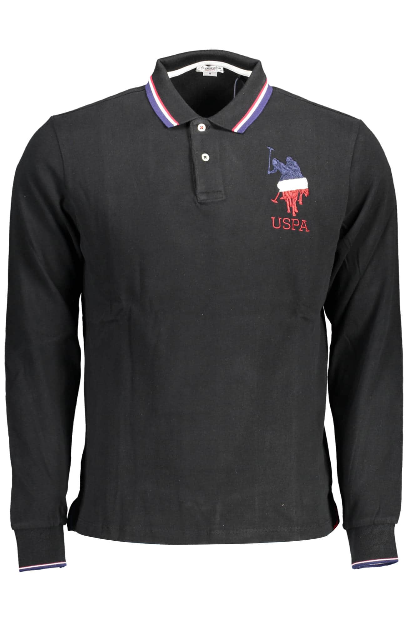 US POLO ASSN. HERREN LANGARM POLOSHIRT, BLAU