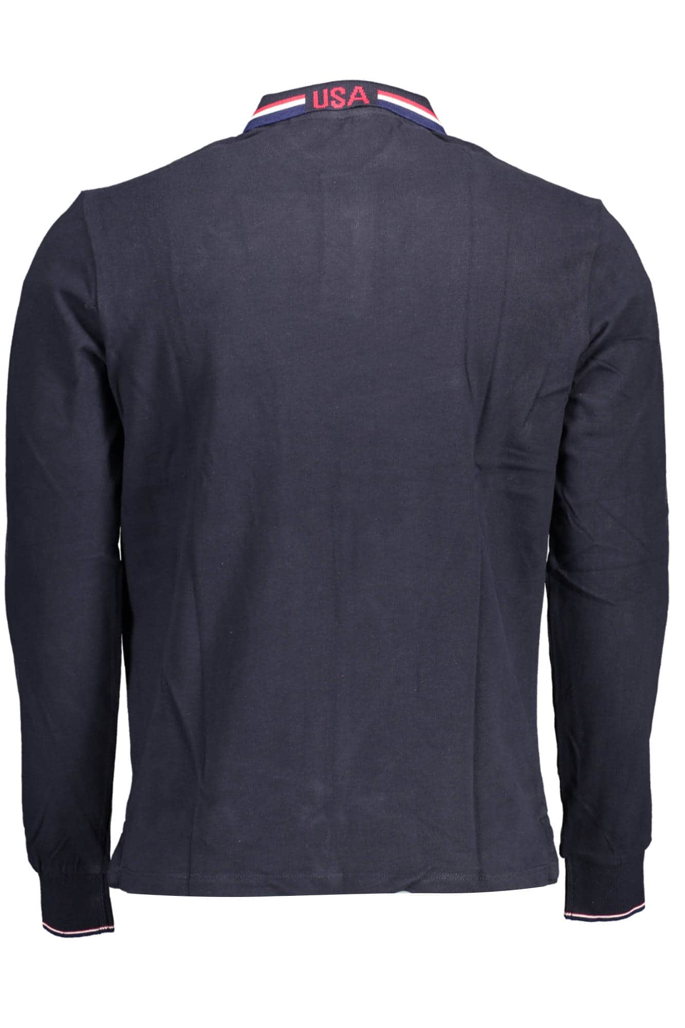 US POLO ASSN. HERREN LANGARM POLOSHIRT, BLAU