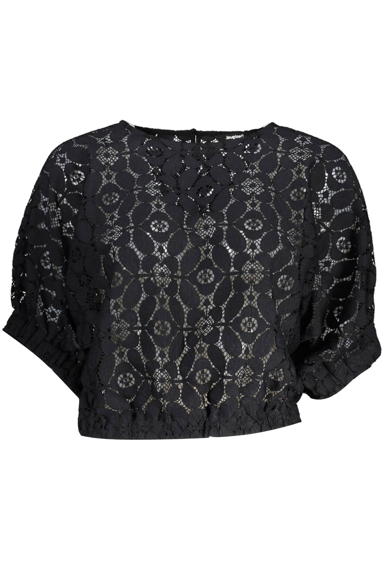DESIGUAL SCHWARZ DAMEN KURZARM T-SHIRT