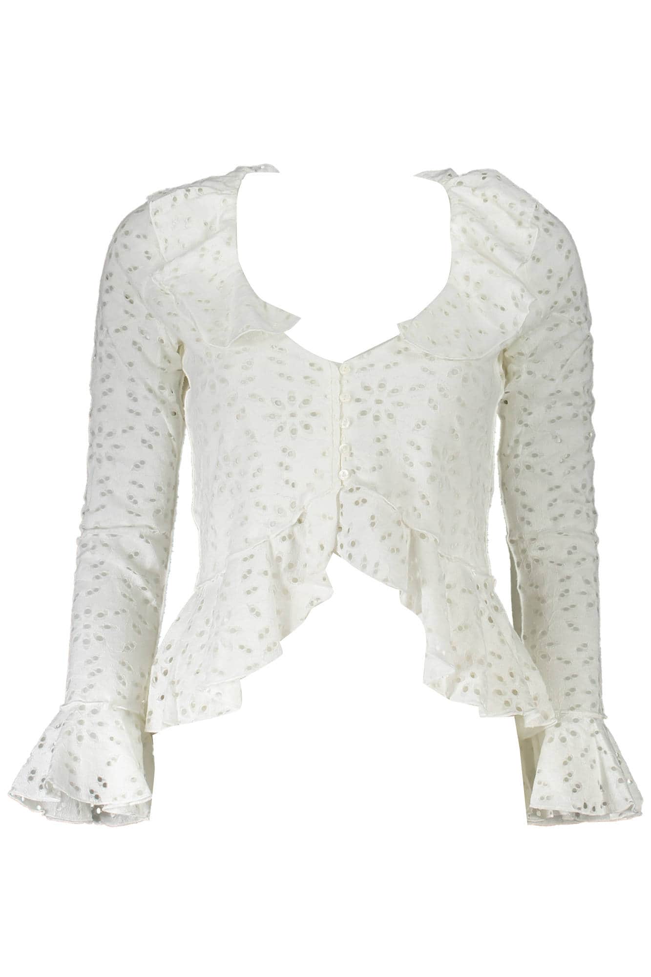 DESIGUAL SHIRT LANGARM DAMEN WEISS