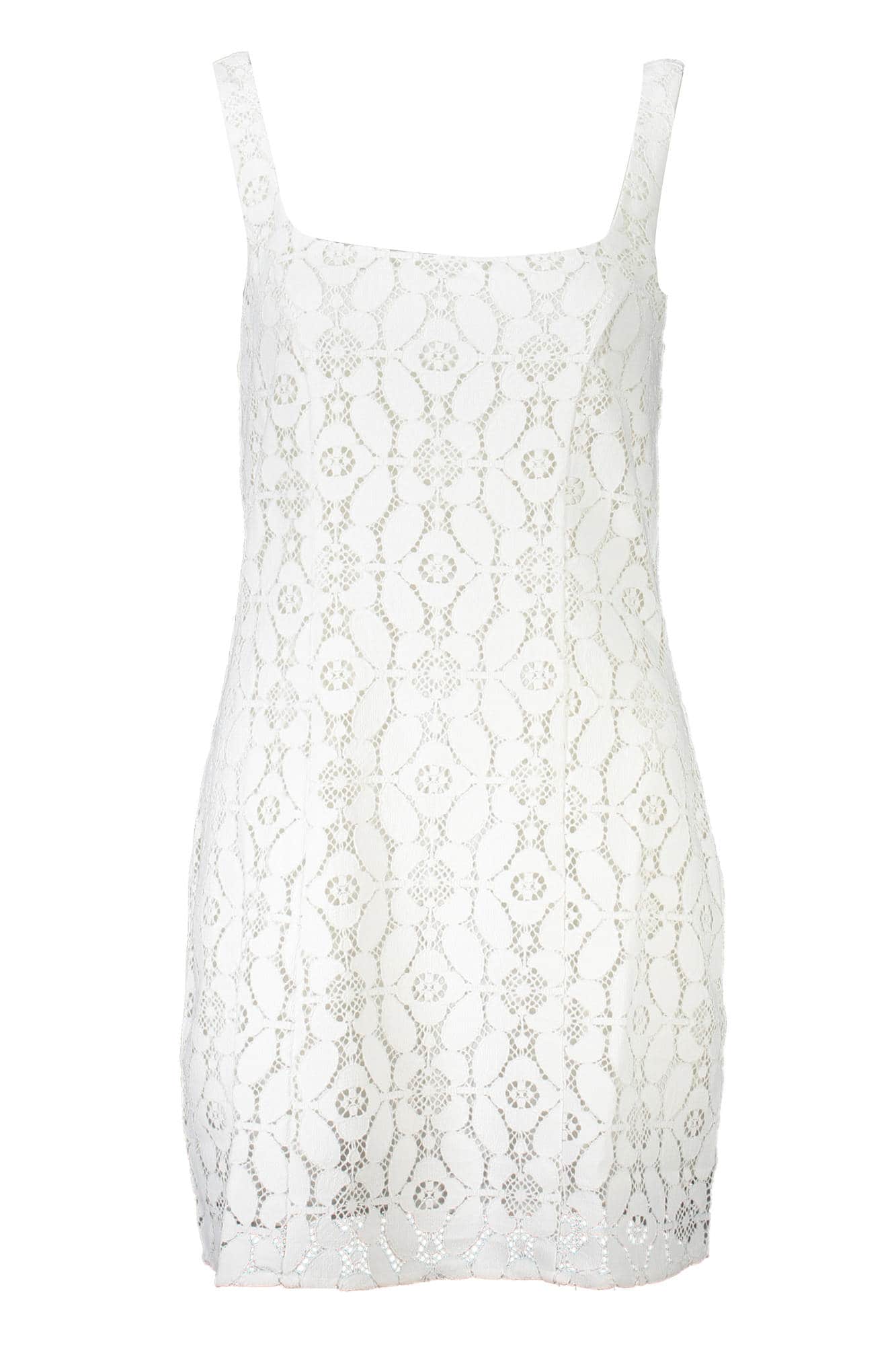 DESIGUAL DAMEN KURZ KLEID WEISS