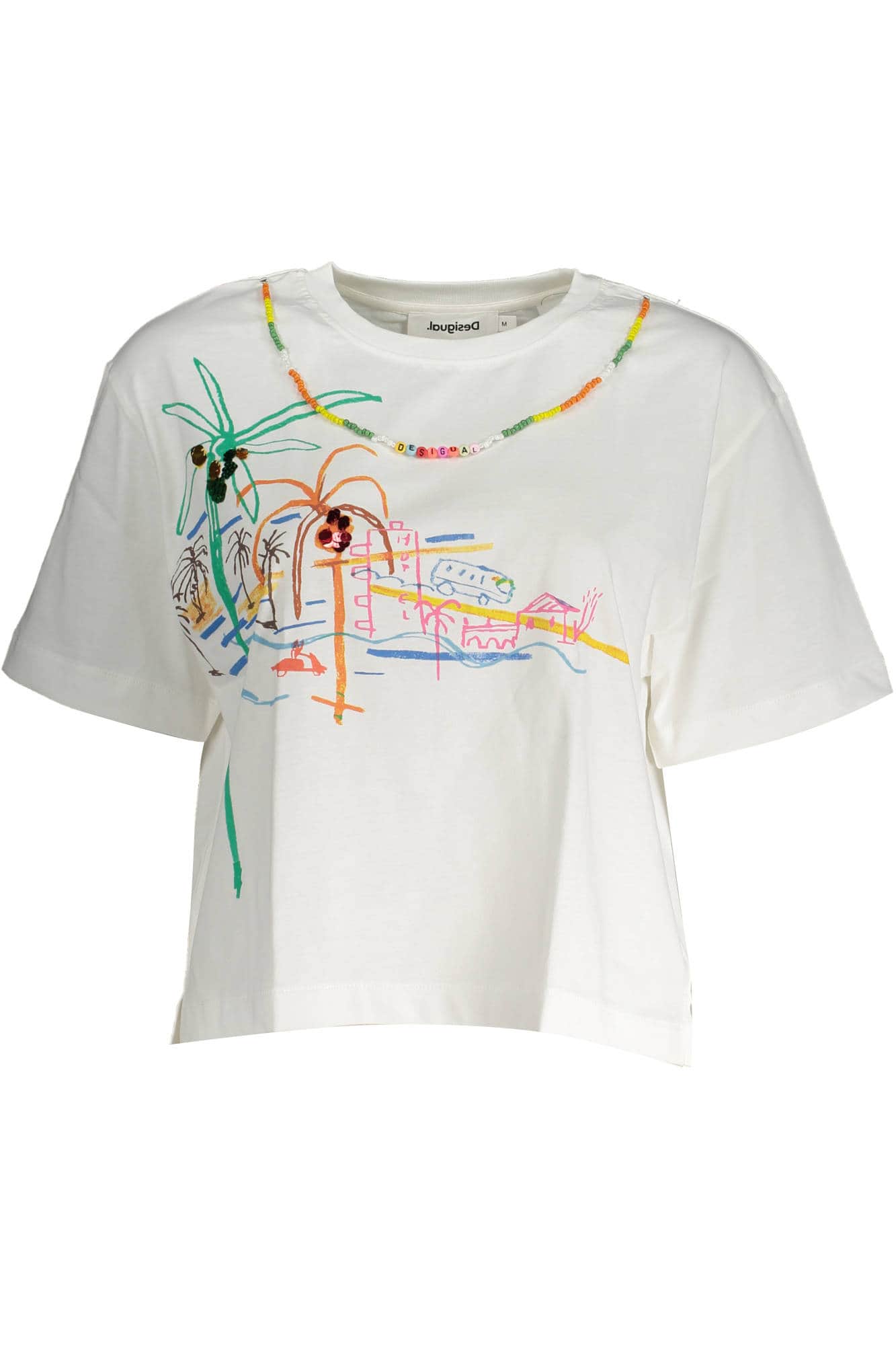 DESIGUAL DAMEN KURZARM T-SHIRT WEISS