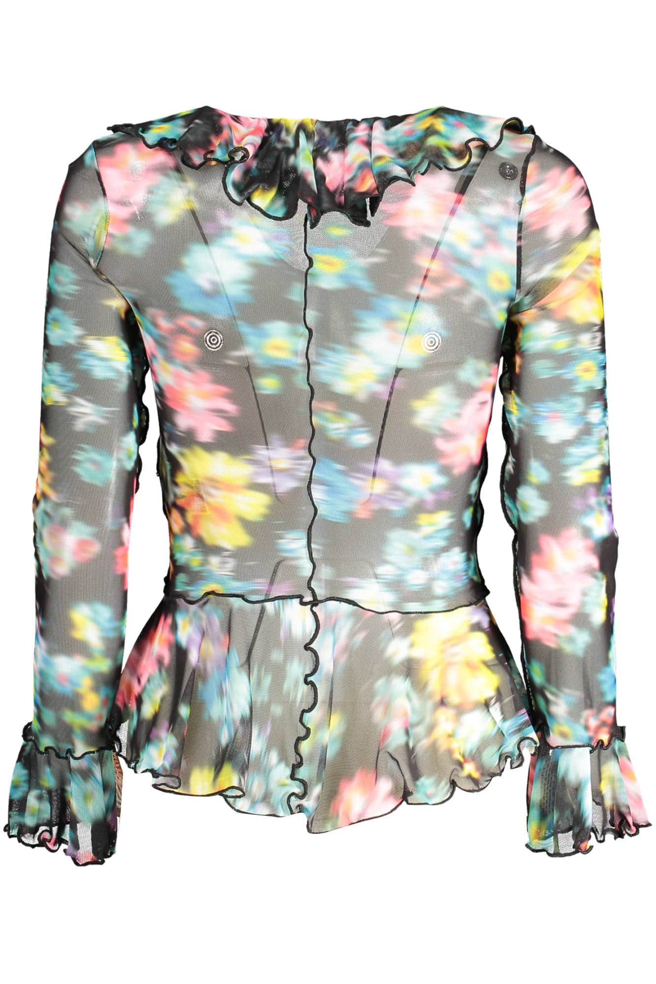 DESIGUAL SCHWARZ DAMEN LANGARM T-SHIRT