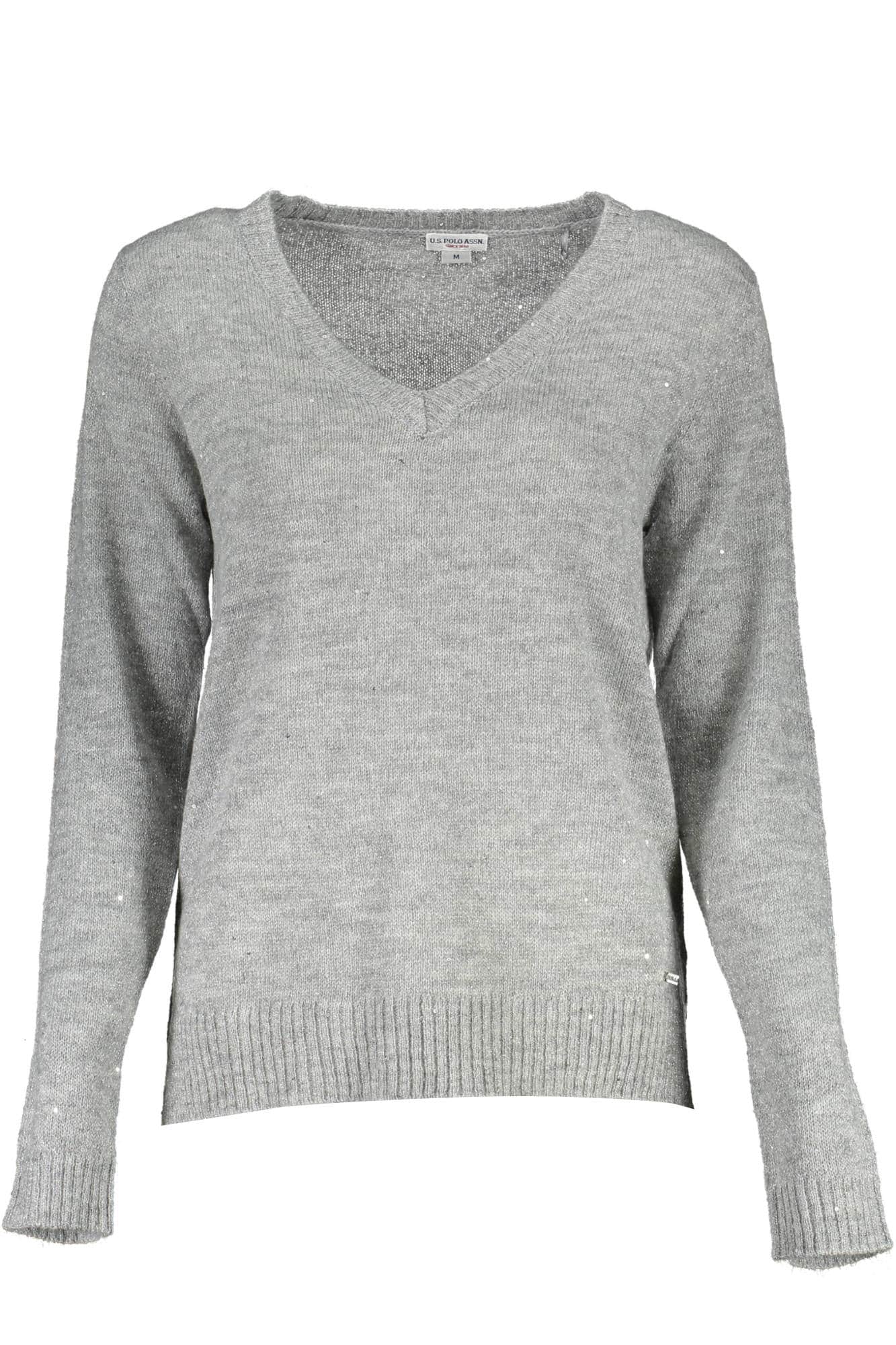 US POLO ASSN. DAMEN SILBER PULLOVER