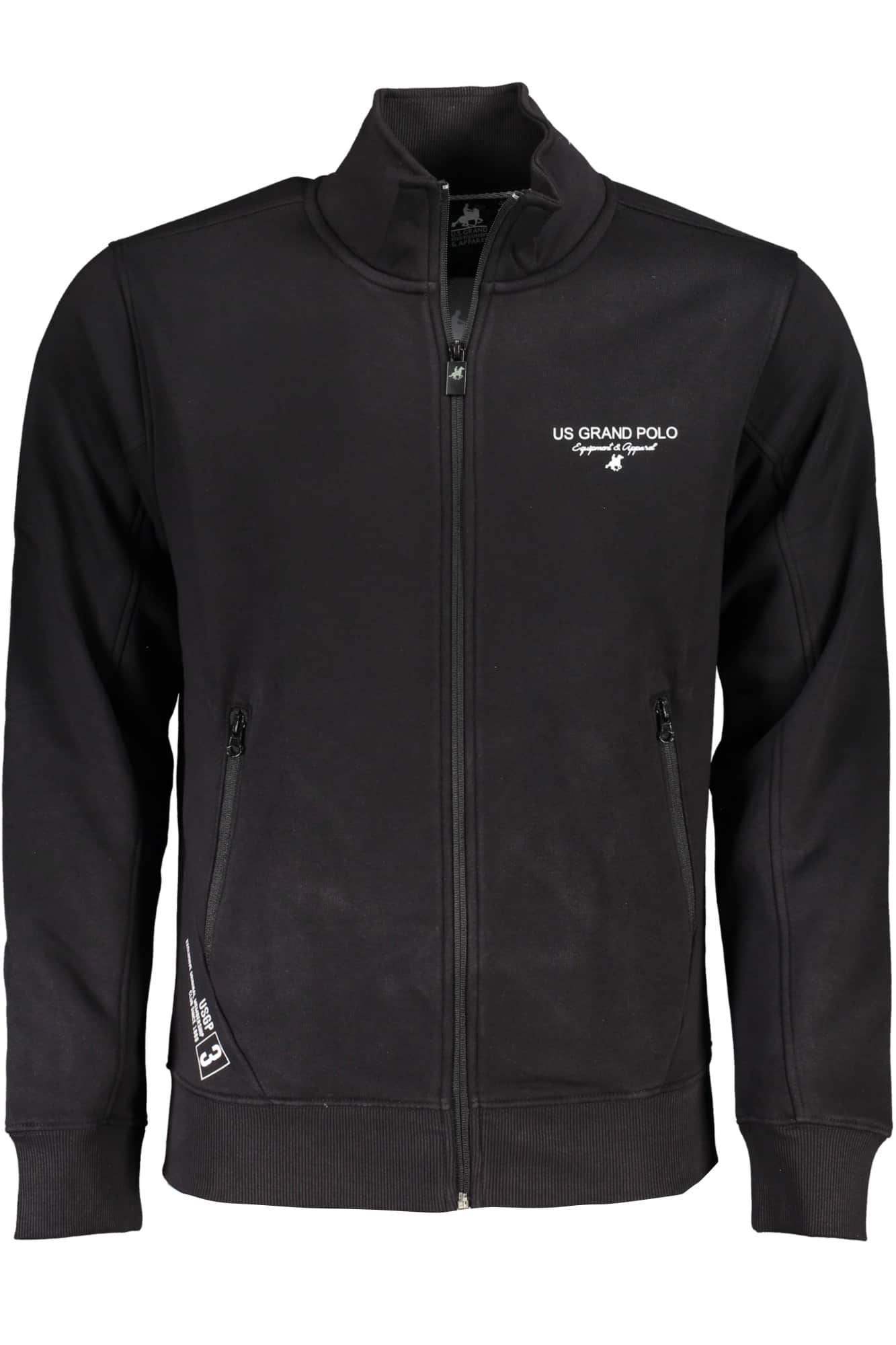 US GRAND HERREN SCHWARZ MIT REISSVERSCHLUSS SWEATSHIRT
