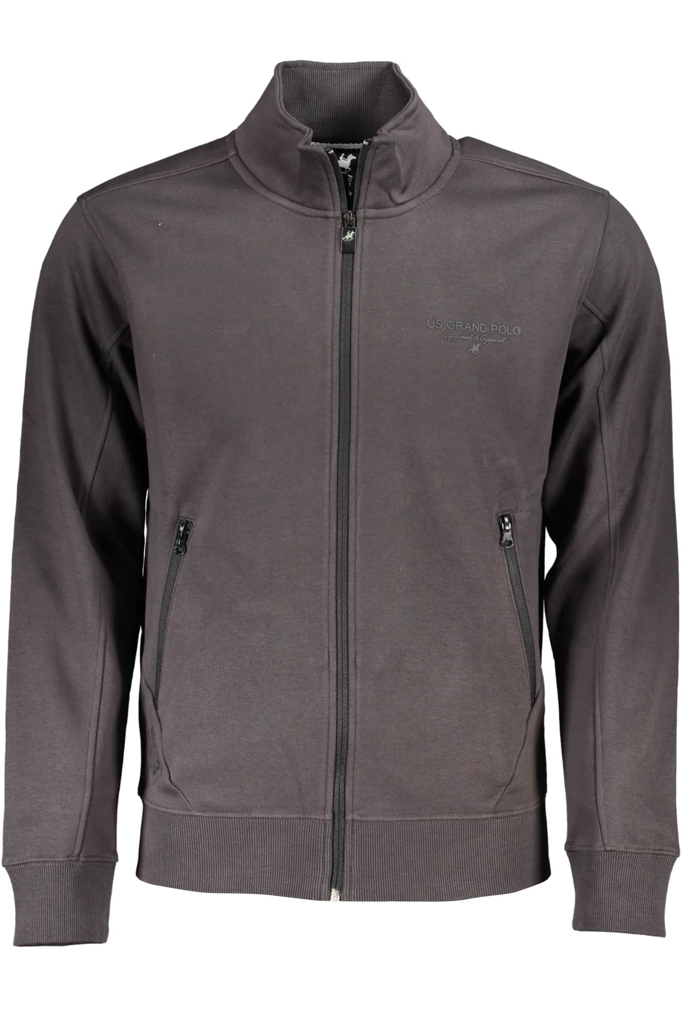 US GRAND HERREN SCHWARZ MIT REISSVERSCHLUSS SWEATSHIRT