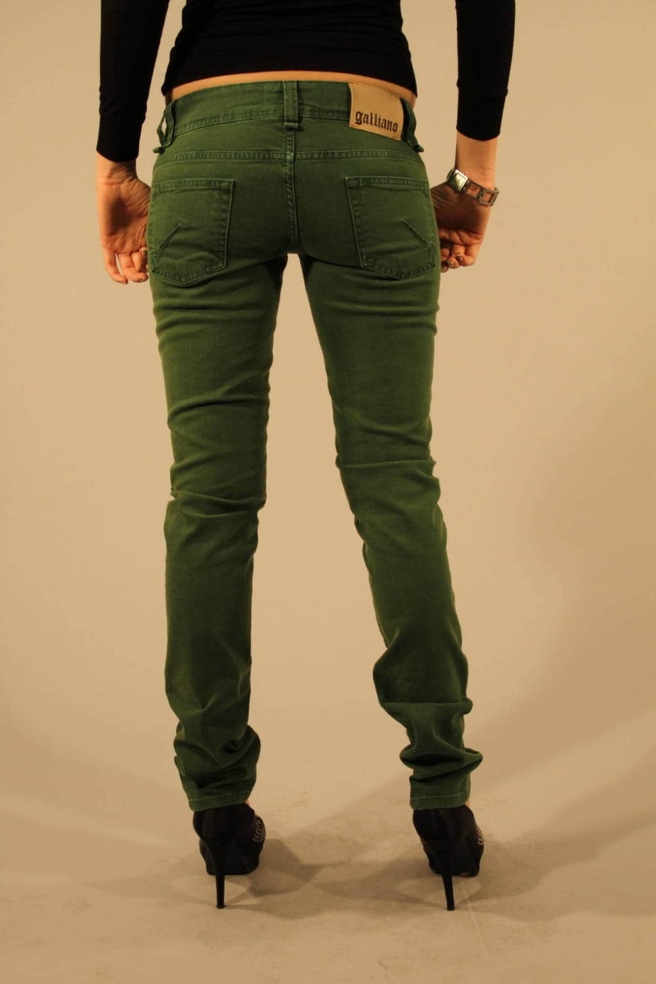JOHN GALLIANO JEANS DENIM DAMEN GRÜN