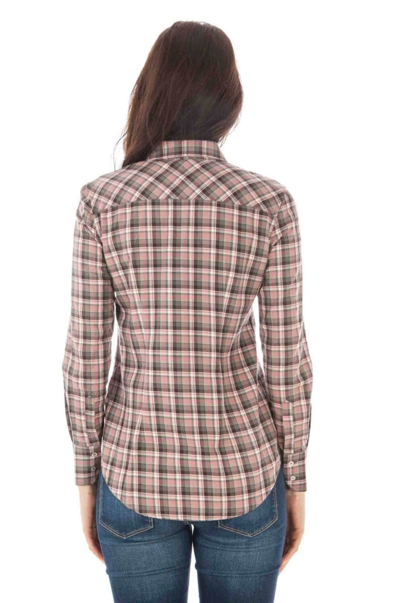 FRED PERRY DAMEN LANGARM SHIRT ROSA