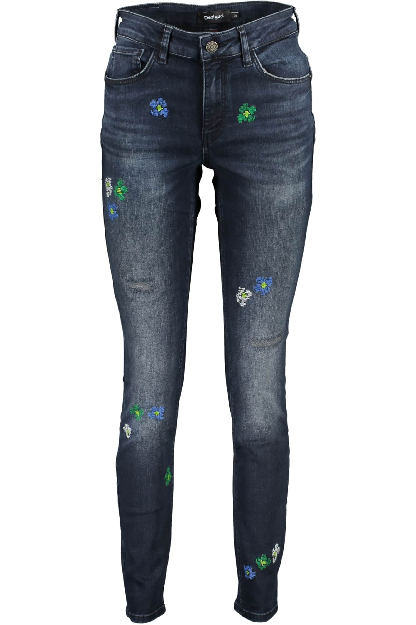 DESIGUAL DAMEN DENIM JEANS BLAU