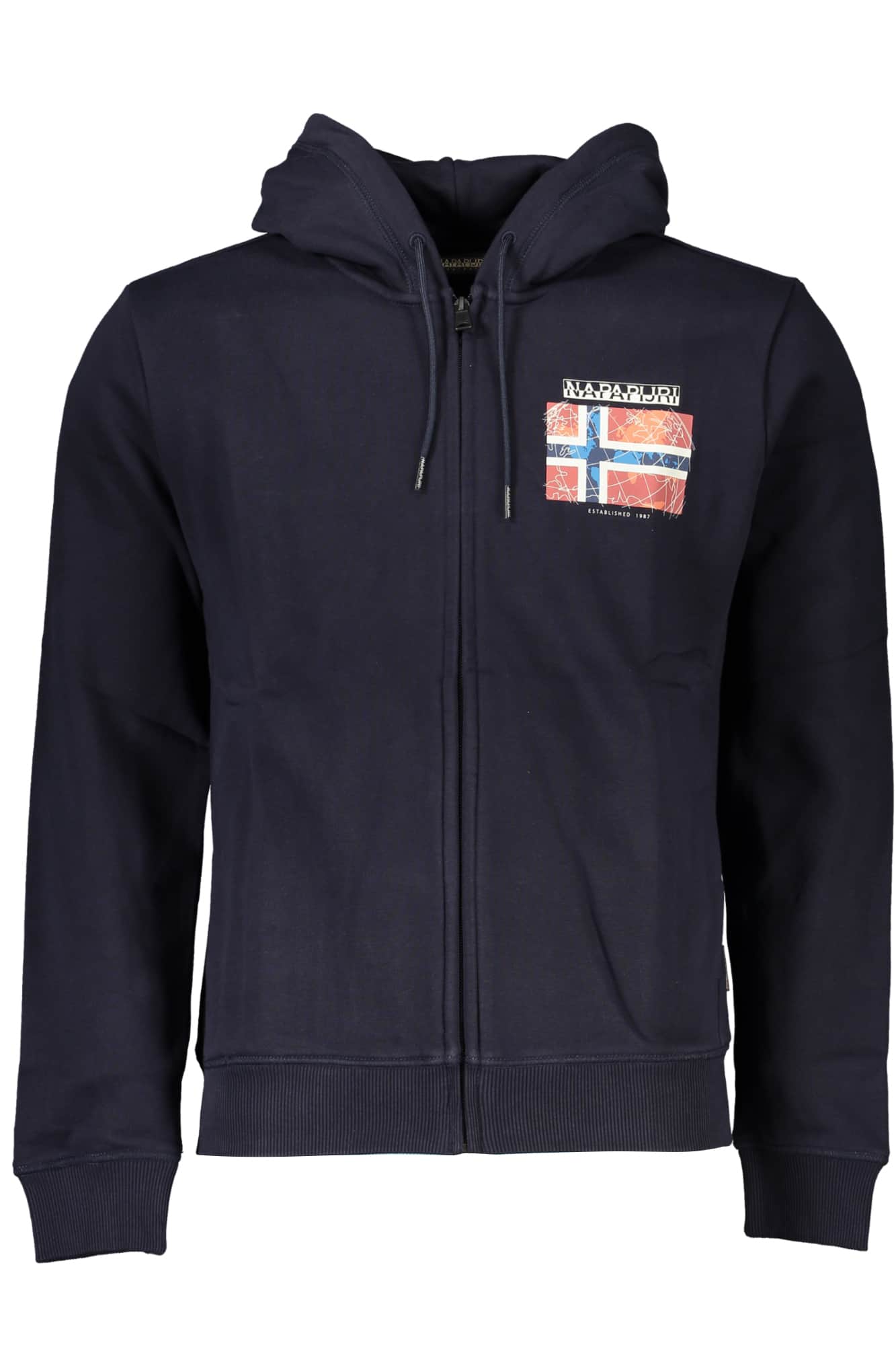 NAPAPIJRI HERREN BLAU SWEATSHIRT MIT REISSVERSCHLUSS