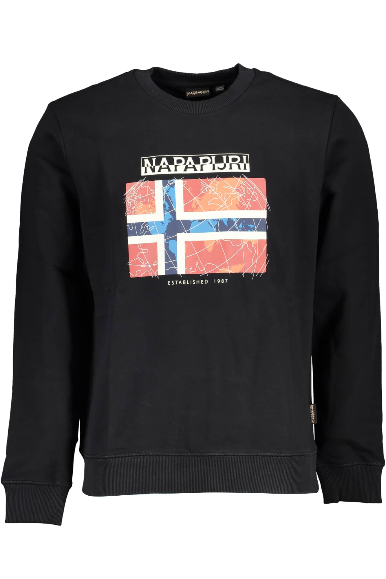 NAPAPIJRI HERREN SCHWARZ OHNE REISSVERSCHLUSS SWEATSHIRT