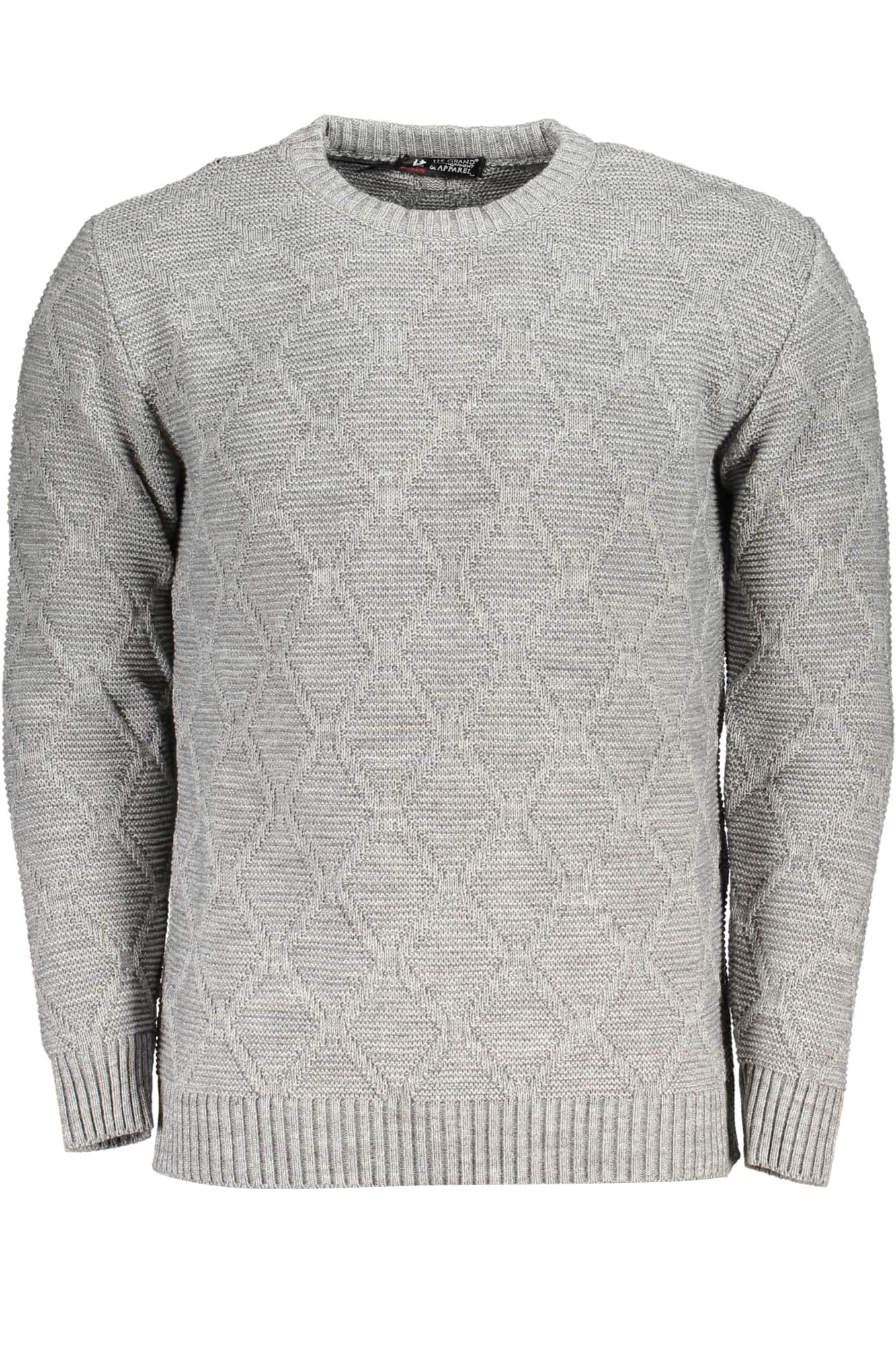 US GRAND HERREN GRAU PULLOVER