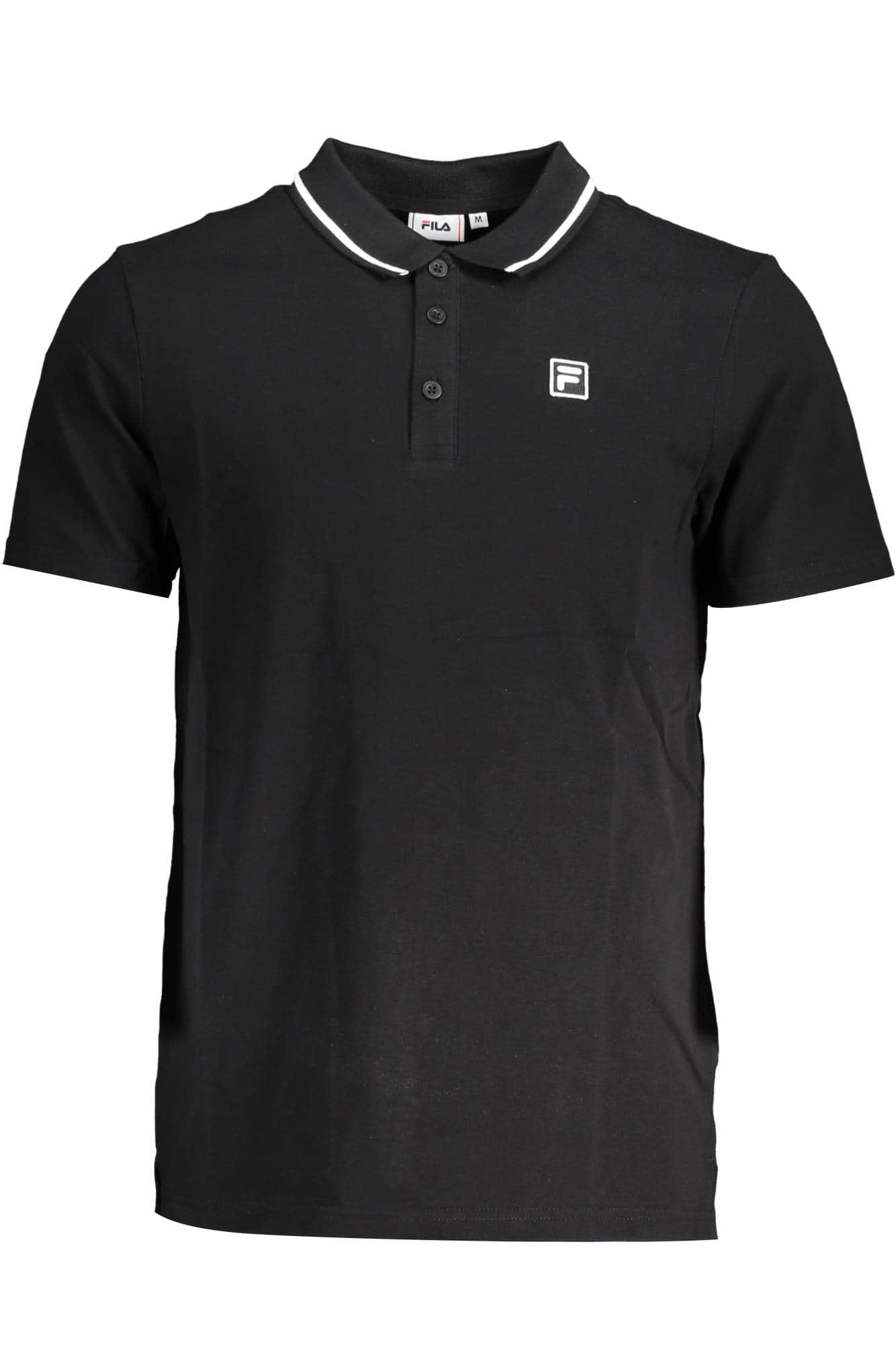 FILA HERREN SCHWARZ KURZARM POLOSHIRT