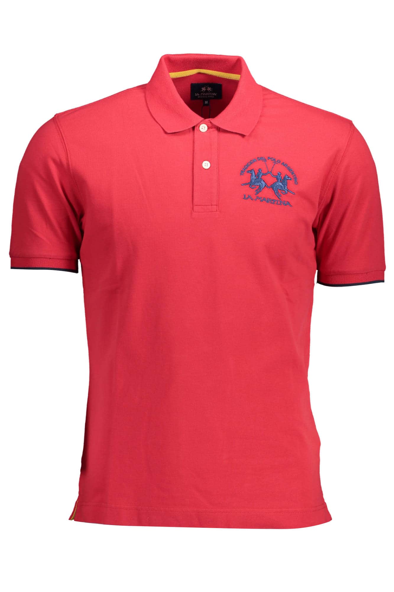 LA MARTINA HERREN ROT KURZARM POLOSHIRT