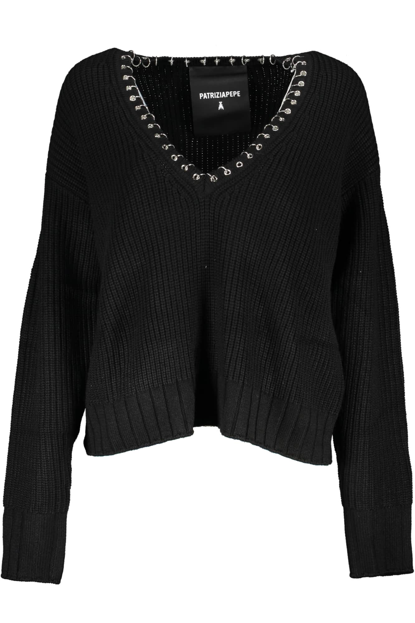 PATRIZIA PEPE DAMEN SCHWARZ PULLOVER