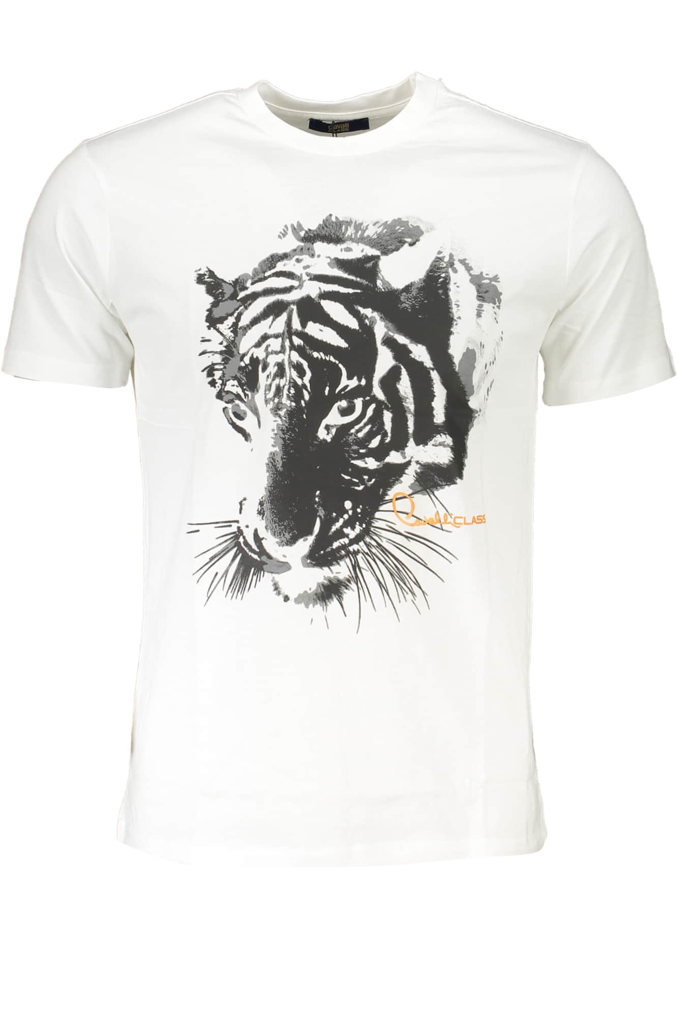 CAVALLI CLASS HERREN KURZARM T-SHIRT WEISS