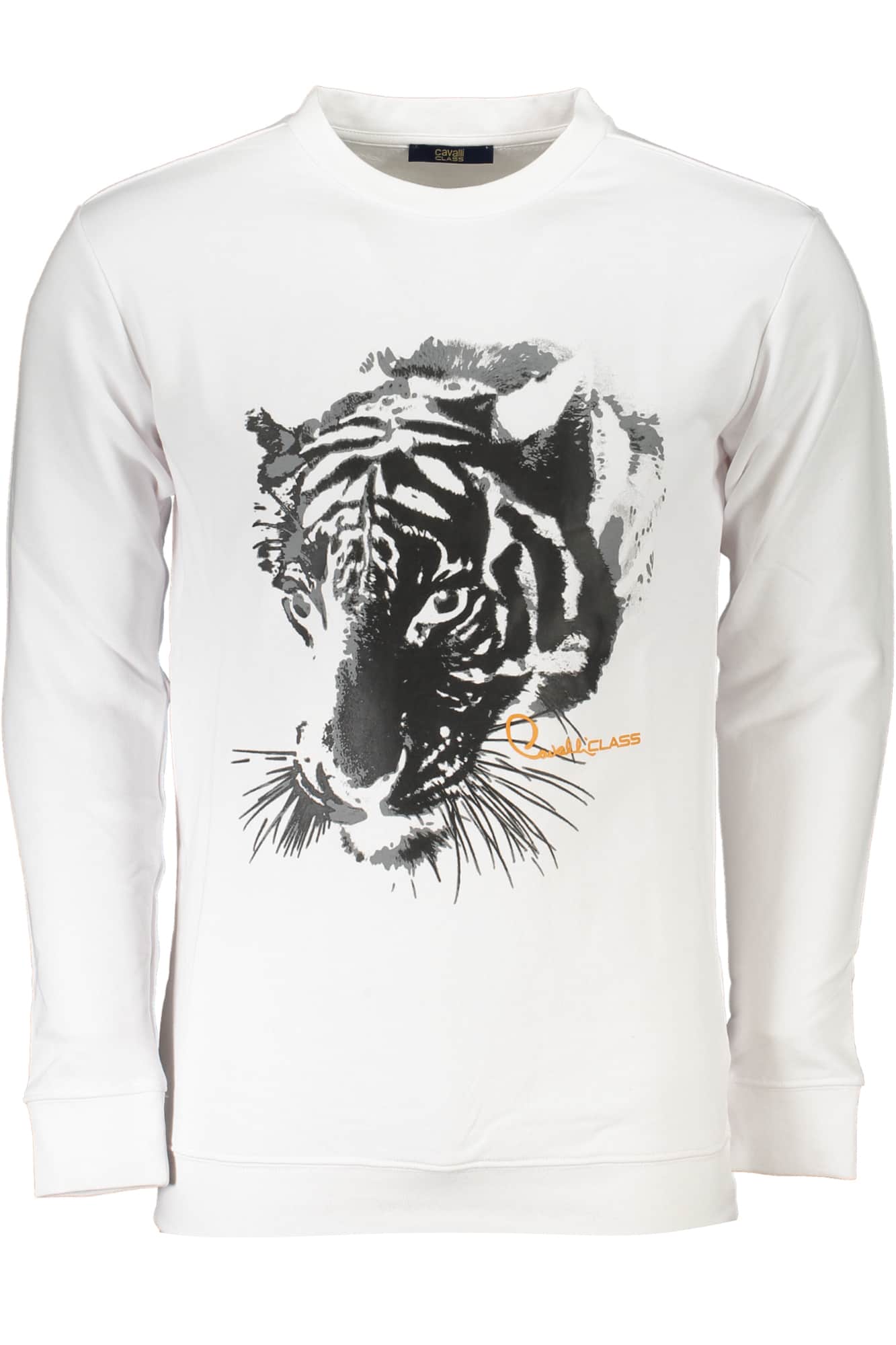 CAVALLI CLASS HERREN WEISS OHNE REISSVERSCHLUSS SWEATSHIRT
