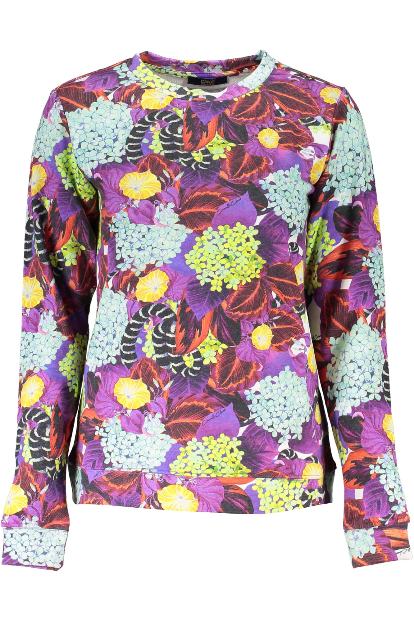 CAVALLI CLASS DAMEN SWEATSHIRT OHNE REISSVERSCHLUSS LILA