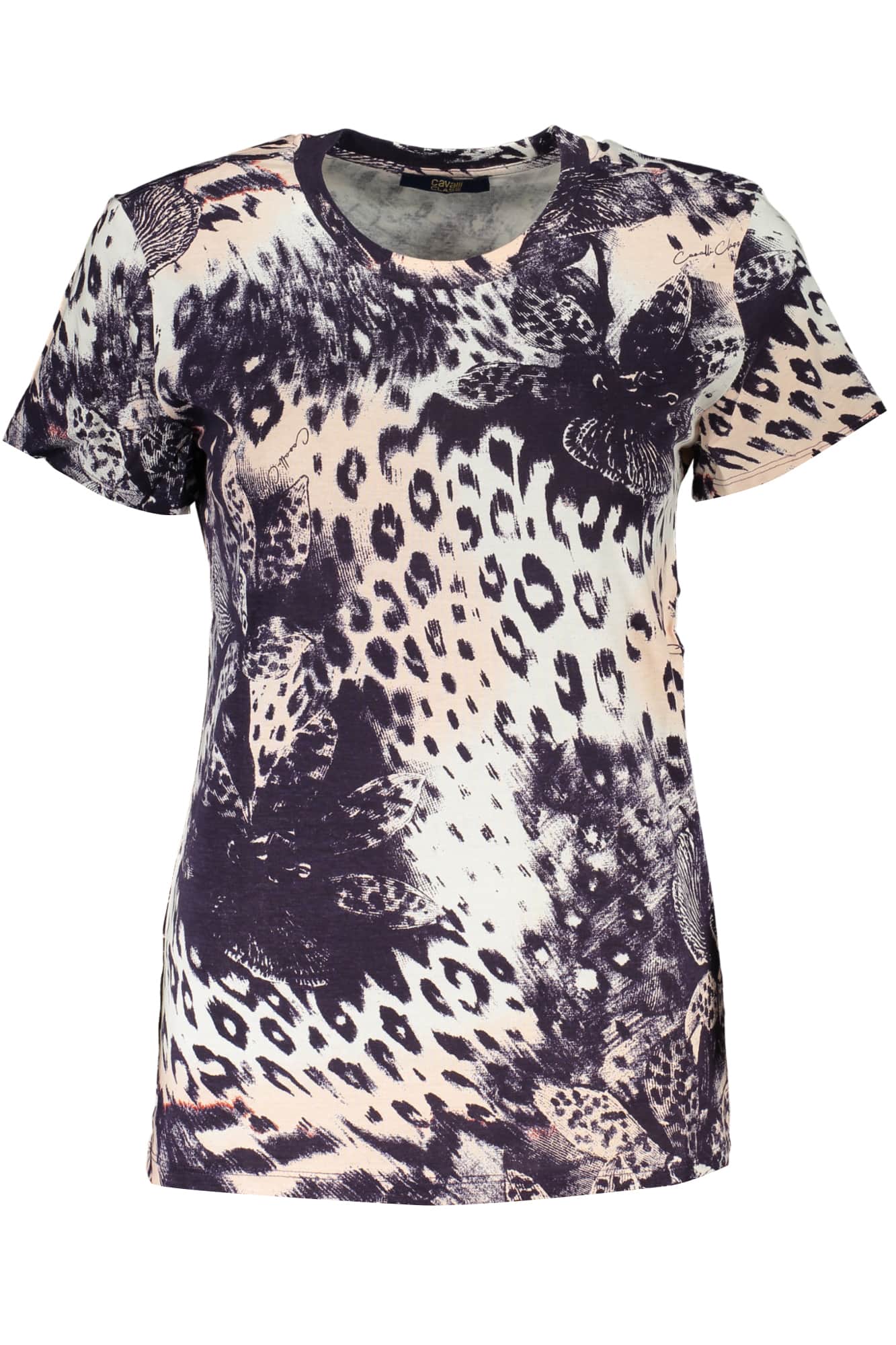 CAVALLI CLASS DAMEN KURZARM T-SHIRT ROSA