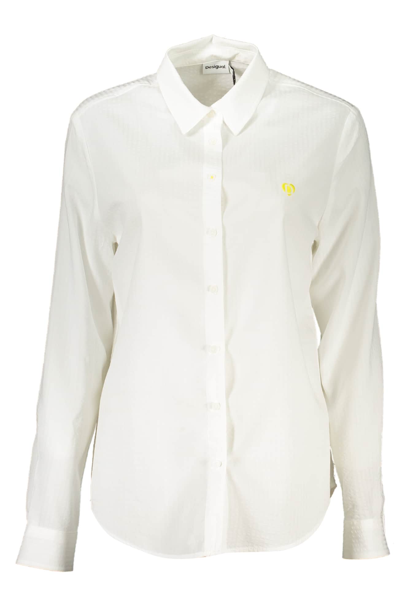 DESIGUAL DAMEN LANGARM SHIRT WEISS