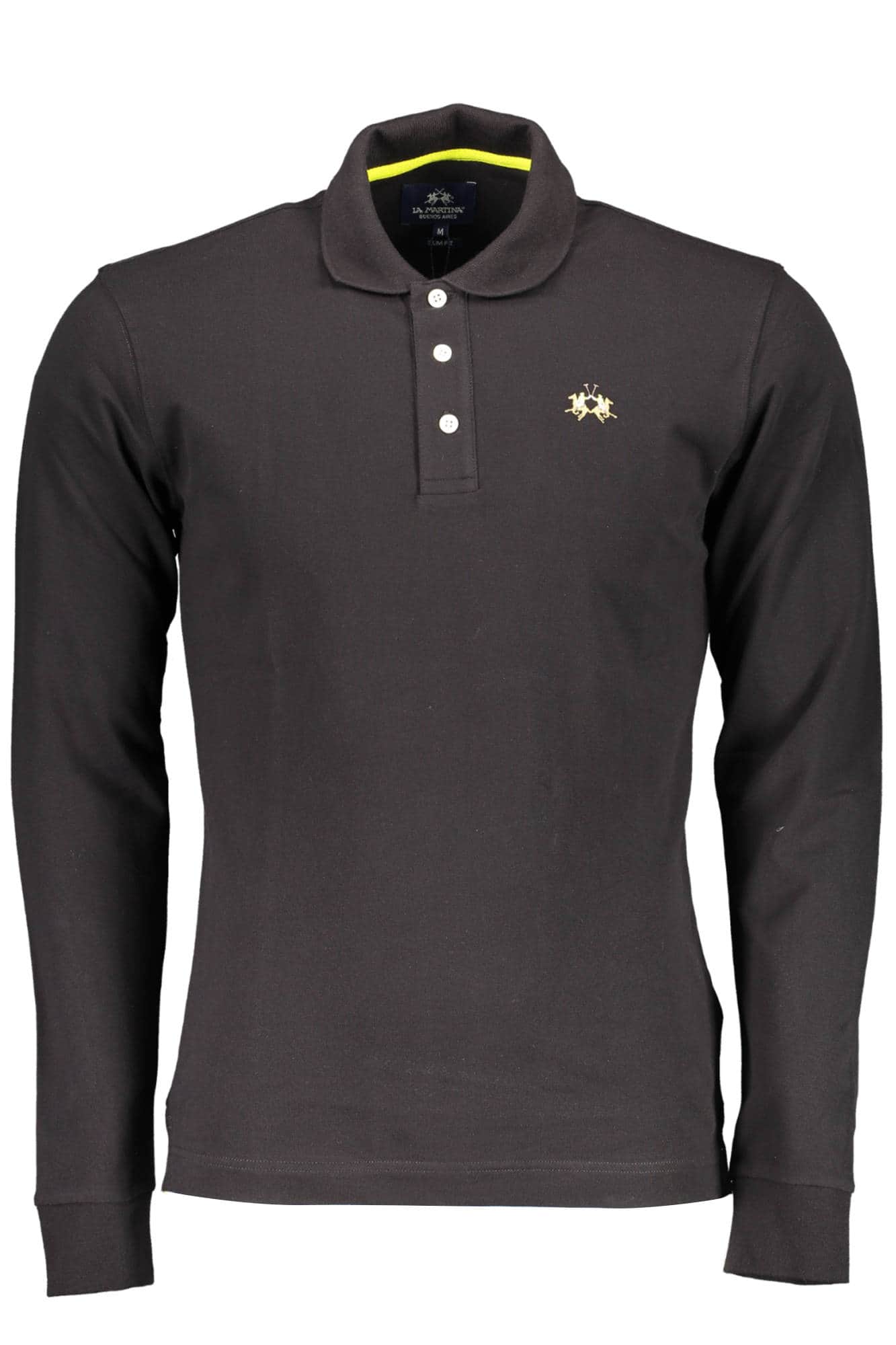 LA MARTINA HERREN SCHWARZ LANGARM POLOSHIRT