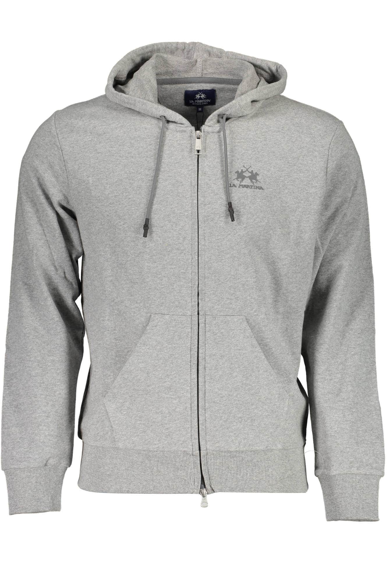 LA MARTINA HERREN GRAU SWEATSHIRT MIT REISSVERSCHLUSS