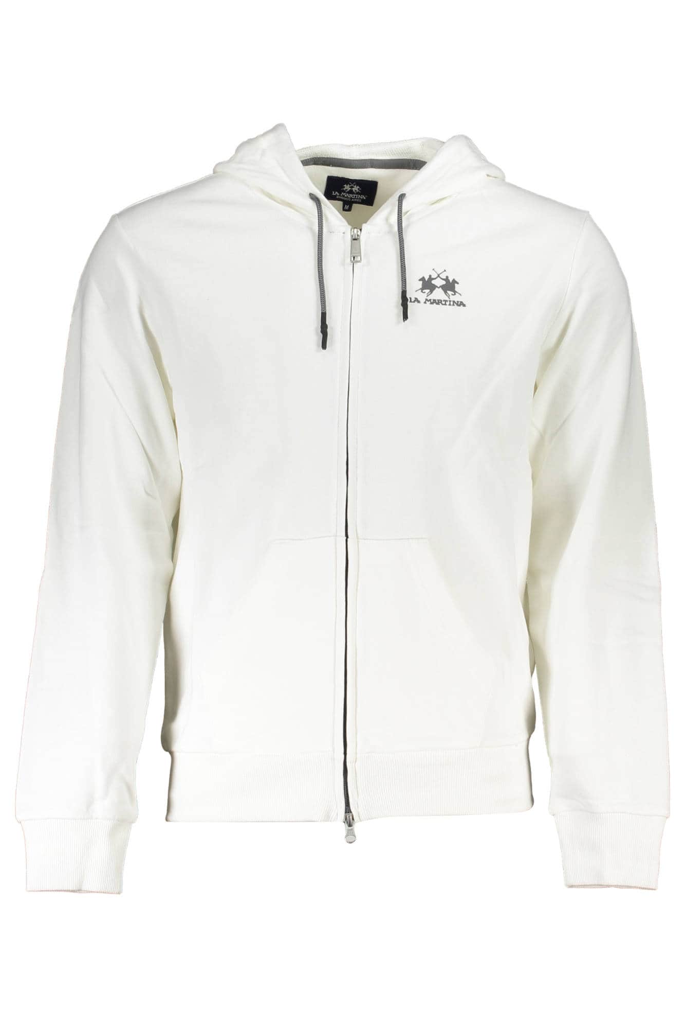 LA MARTINA HERREN WEISS SWEATSHIRT MIT REISSVERSCHLUSS
