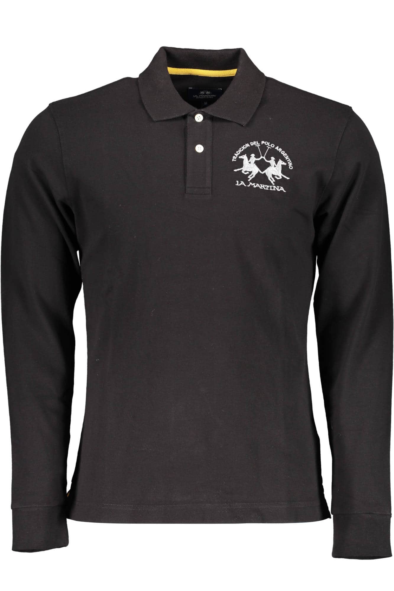 LA MARTINA HERREN SCHWARZ LANGARM POLOSHIRT