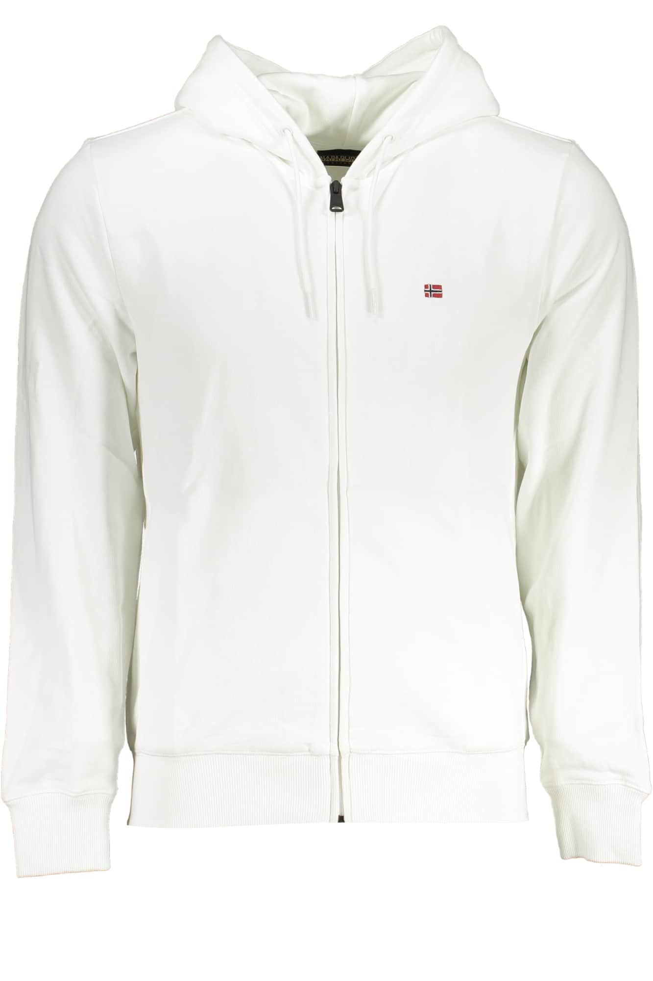 NAPAPIJRI HERREN WEISS SWEATSHIRT MIT REISSVERSCHLUSS