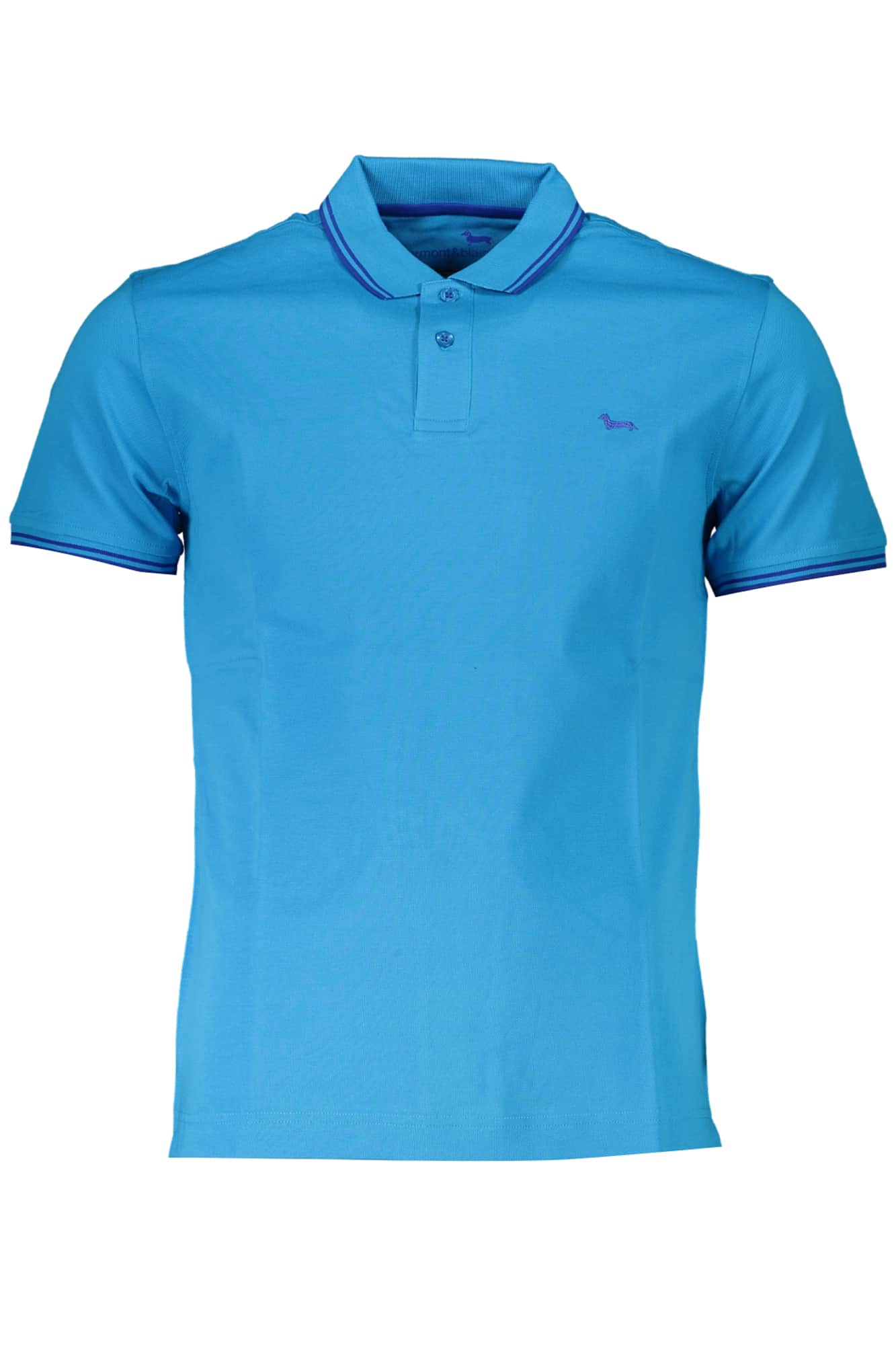 HARMONT & BLAINE HERREN BLAU KURZARM POLOSHIRT