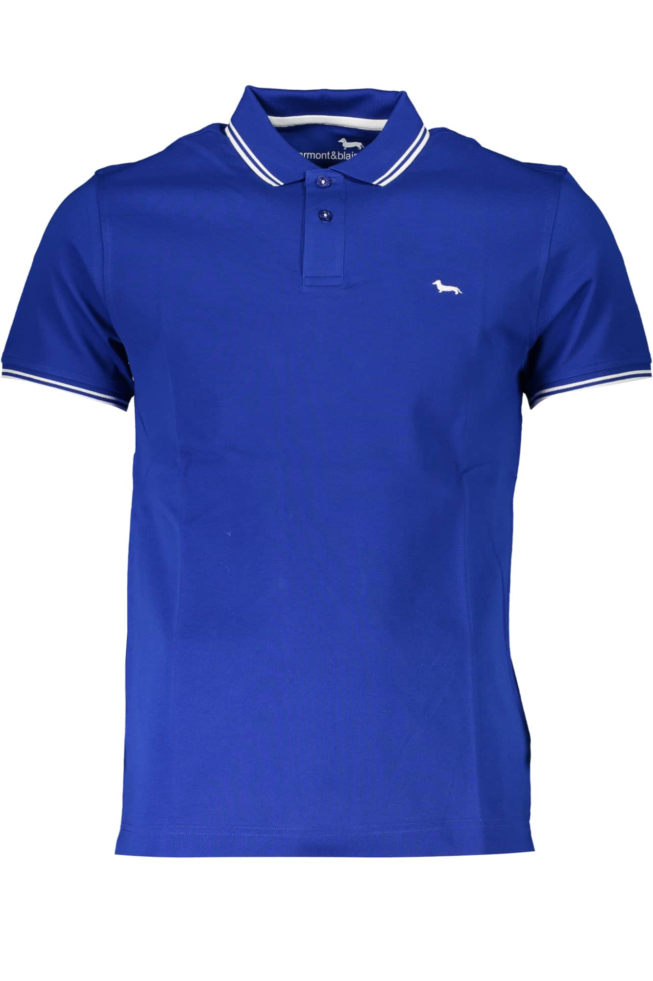 HARMONT & BLAINE HERREN BLAU KURZARM POLOSHIRT