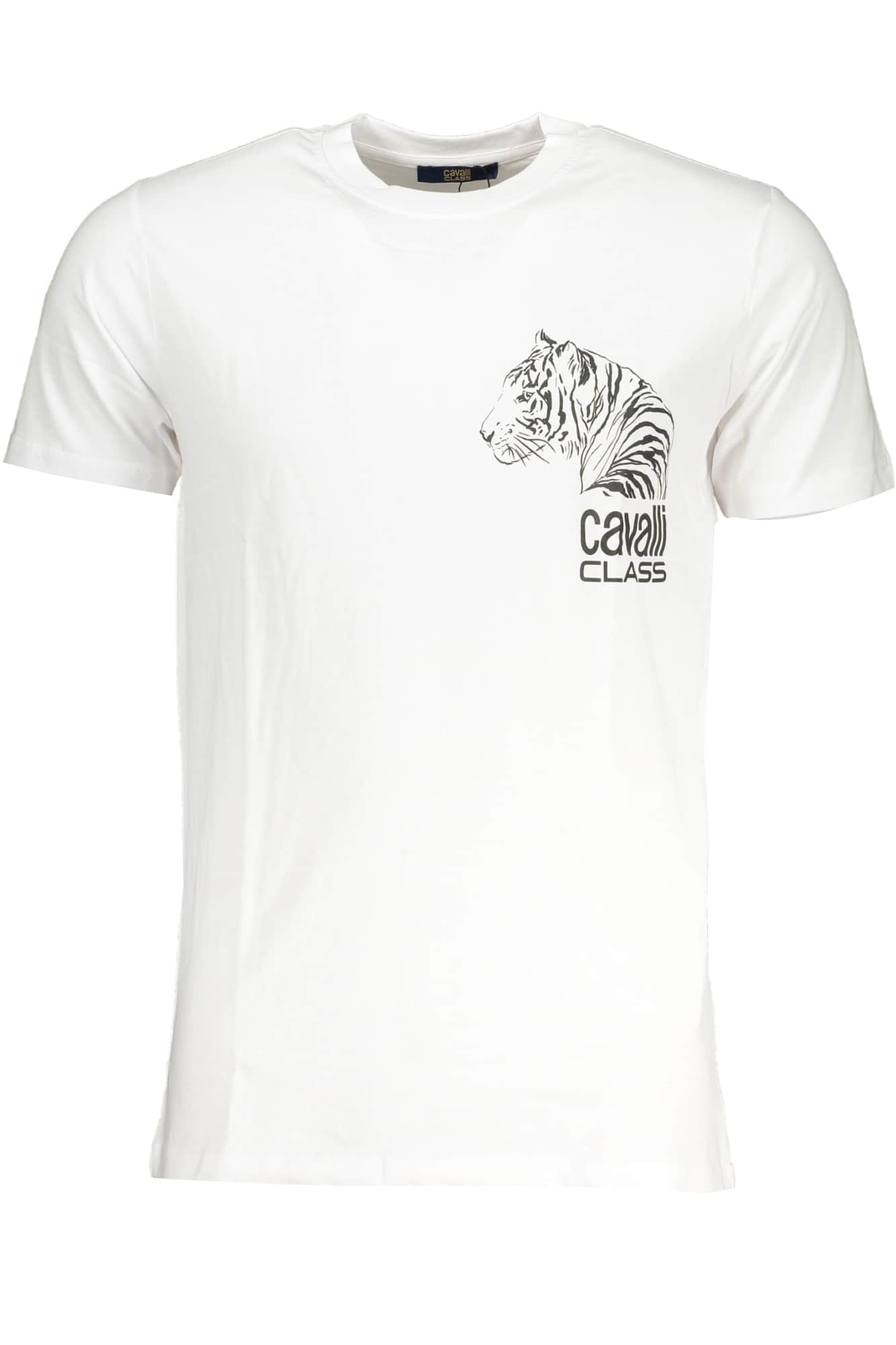 CAVALLI CLASS HERREN KURZARM T-SHIRT WEISS