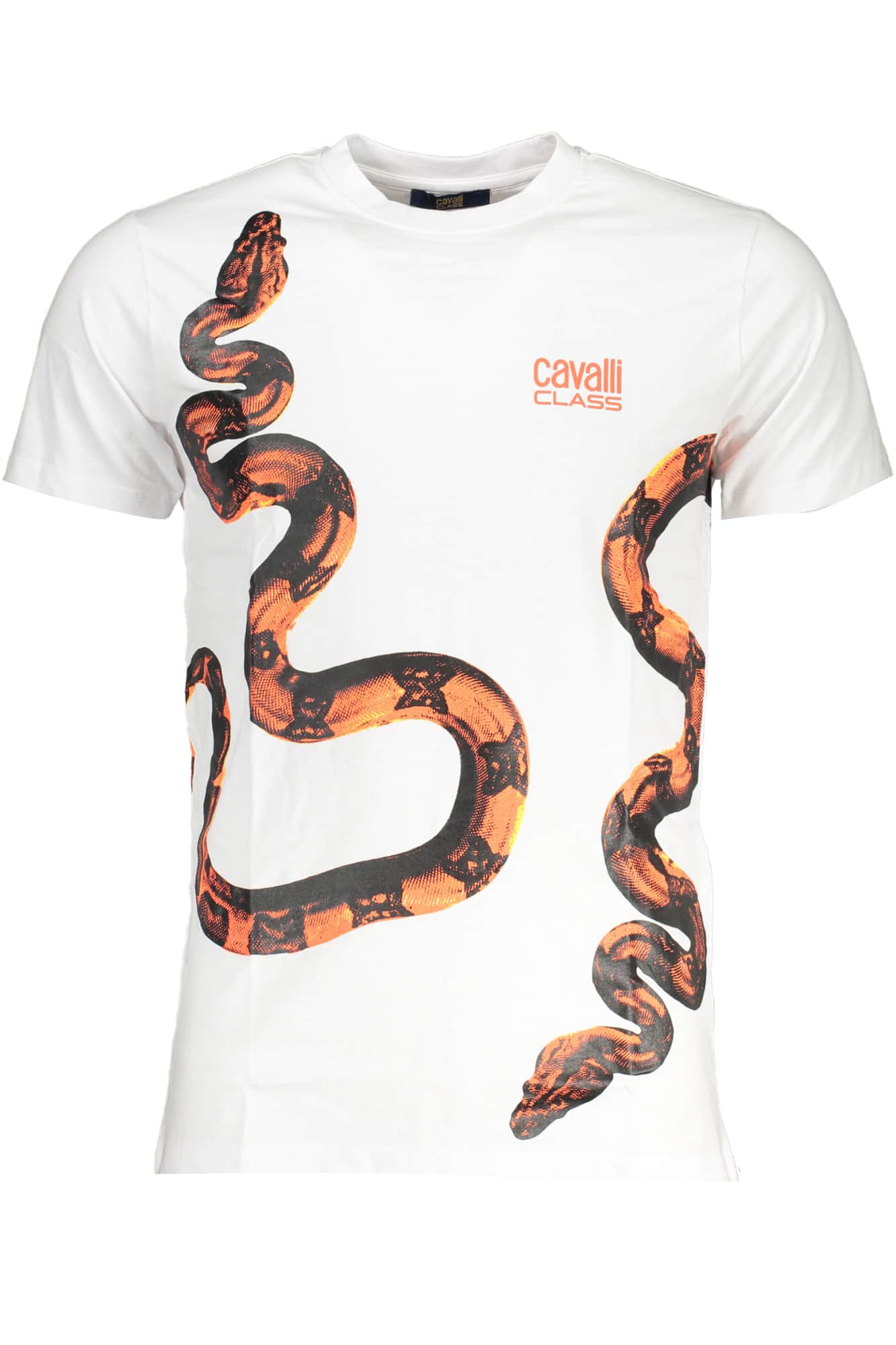 CAVALLI CLASS HERREN KURZARM T-SHIRT WEISS