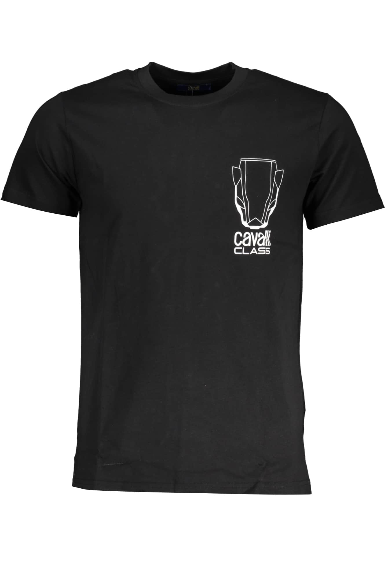 CAVALLI CLASS HERREN KURZARM T-SHIRT SCHWARZ