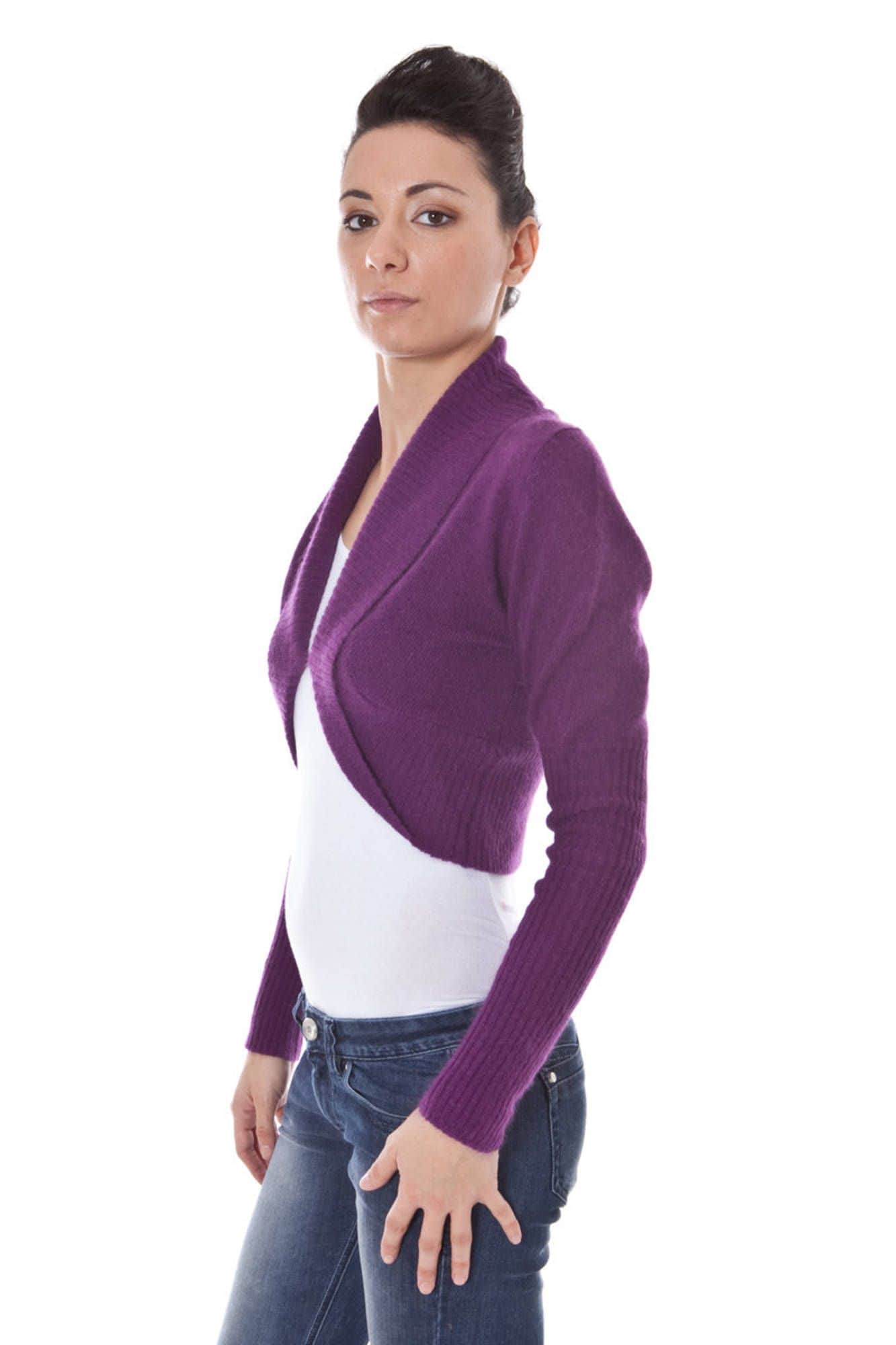 DATCH BOLERO LANGARM LILA DAMEN