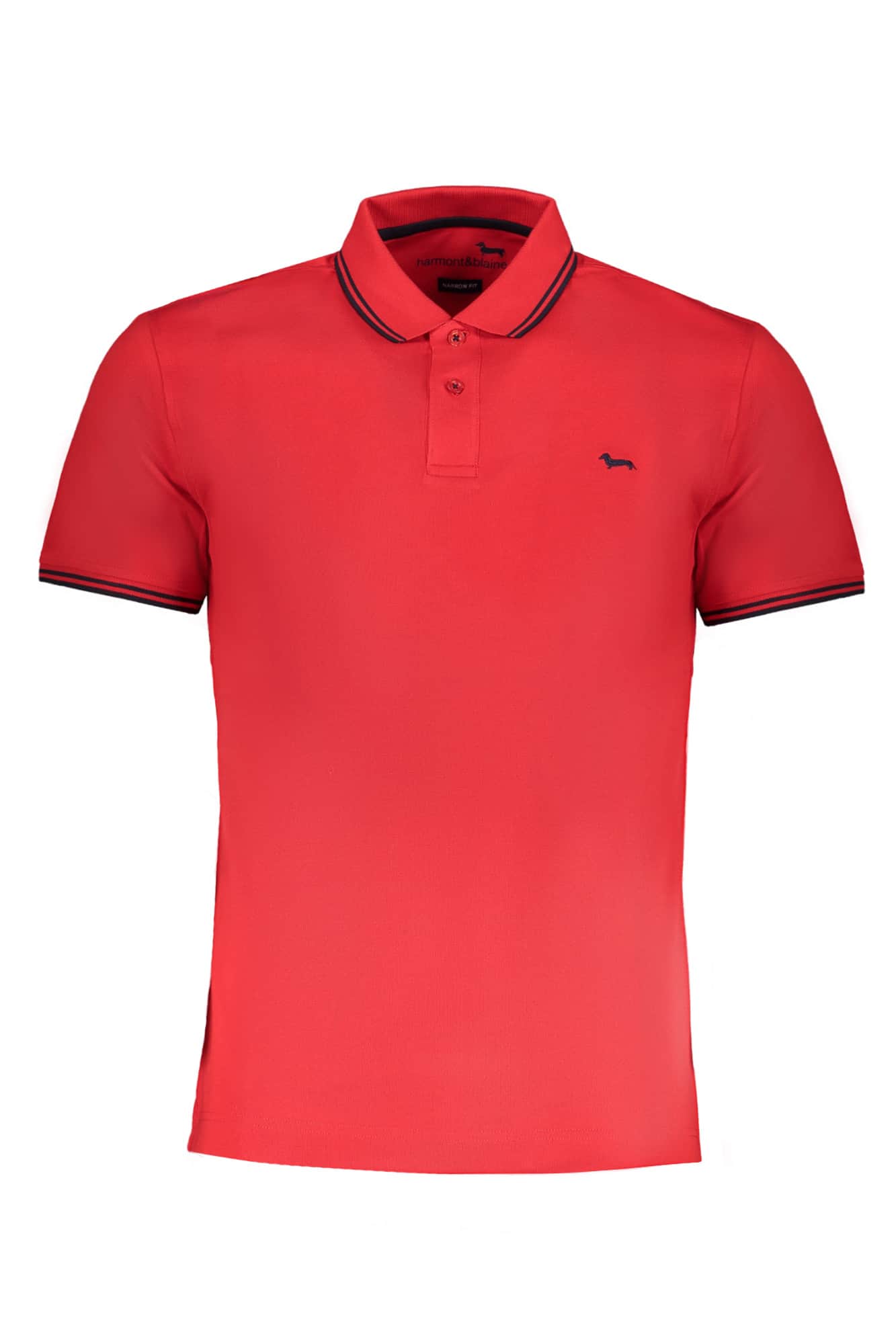 HARMONT & BLAINE HERREN ROT KURZARM POLOSHIRT