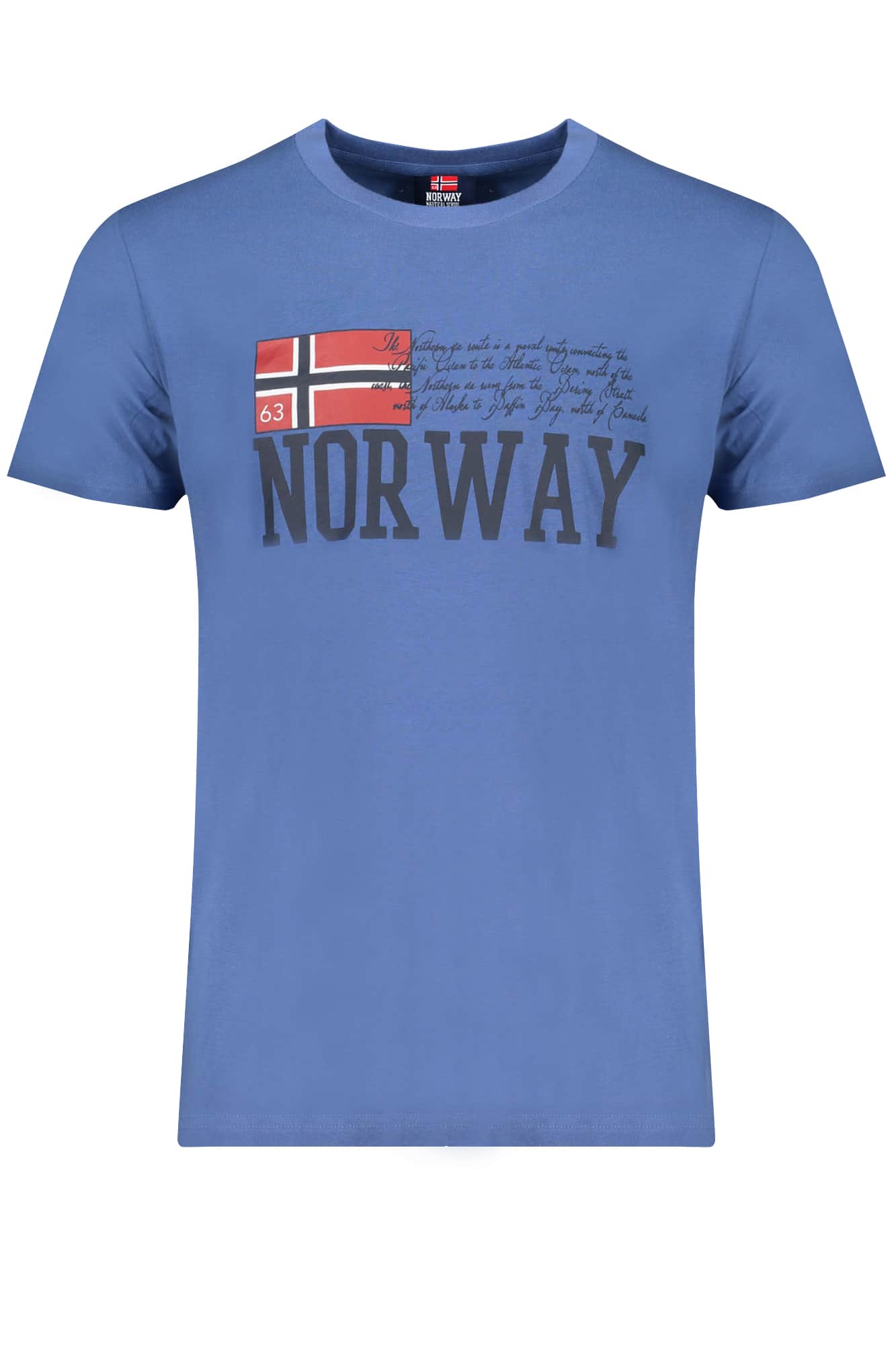 NORWAY 1963 HERREN KURZARM T-SHIRT BLAU