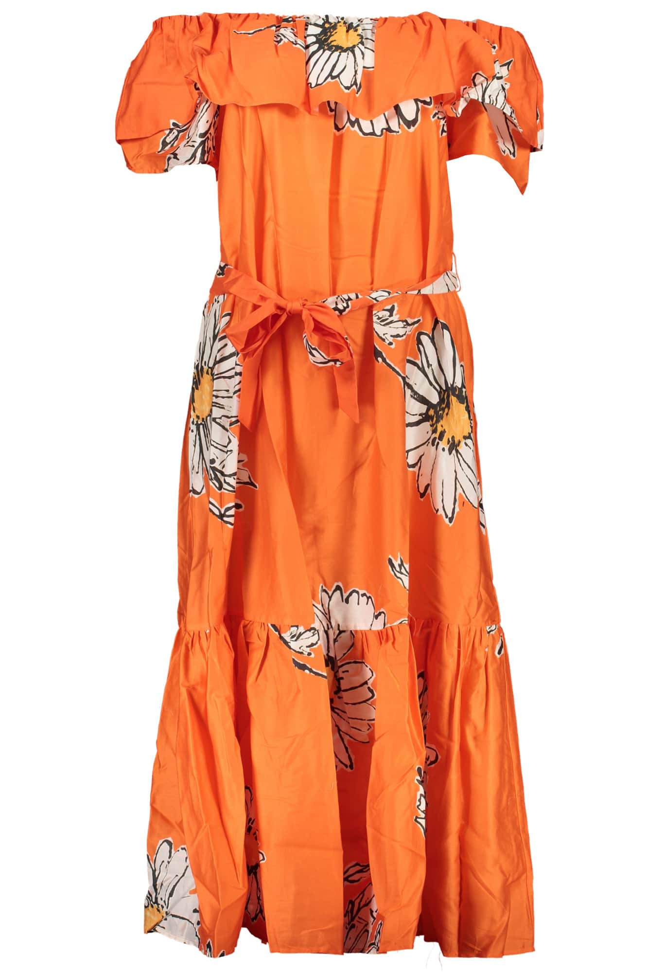 DESIGUAL DAMEN LANG KLEID ORANGE