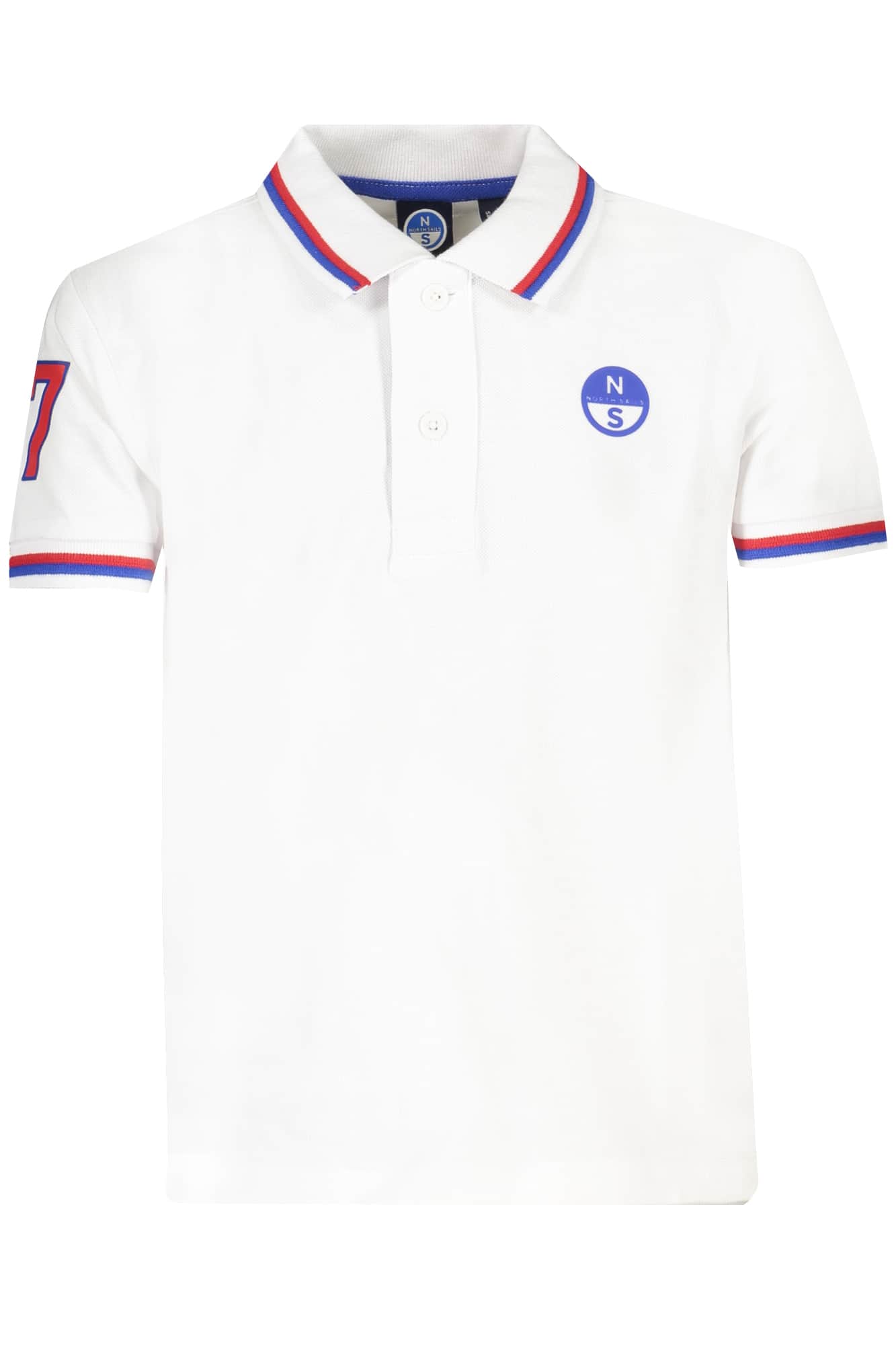NORTH SAILS WEISS KURZARM POLOSHIRT FÜR KINDER