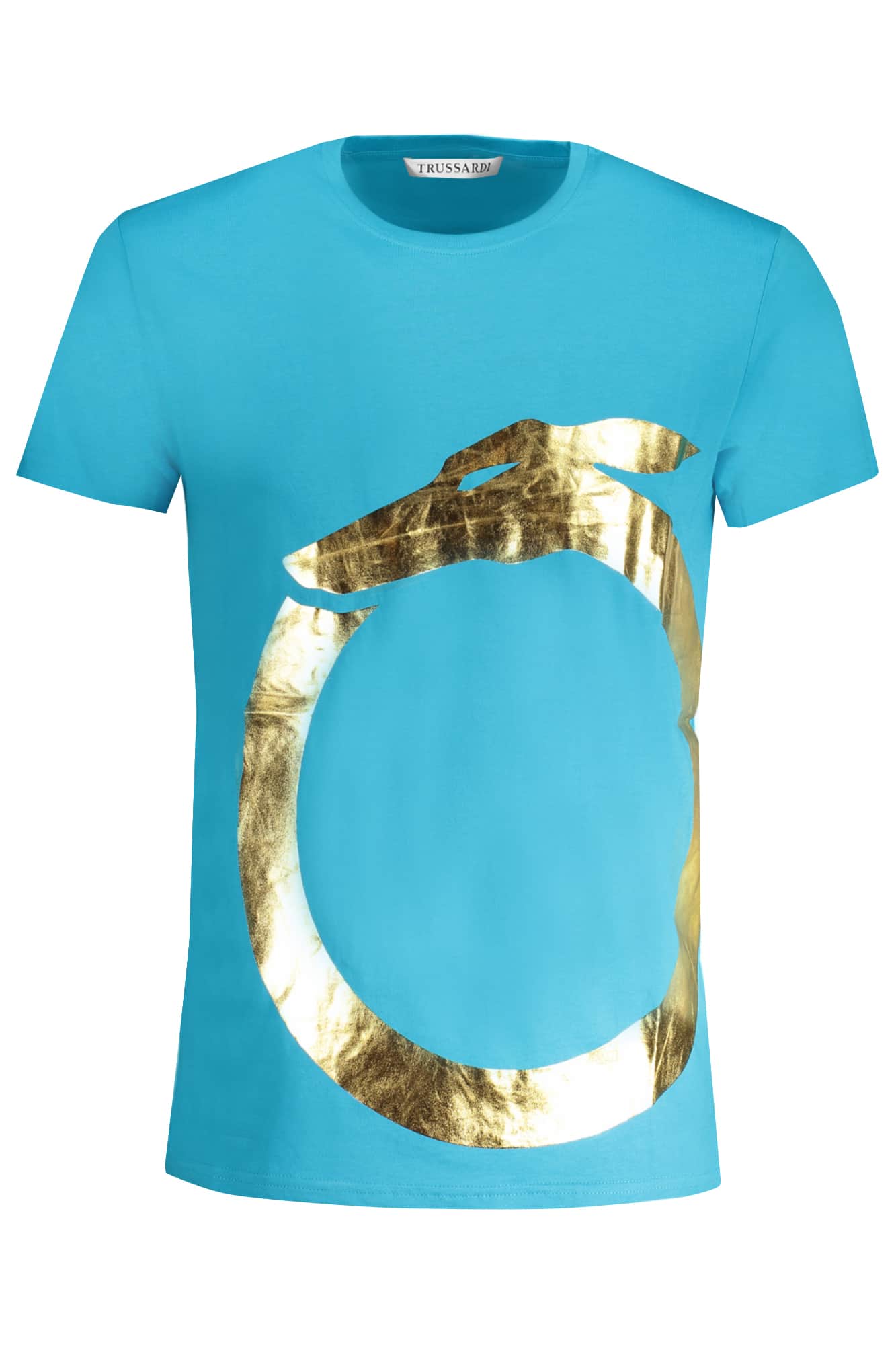 TRUSSARDI HERREN KURZARM T-SHIRT BLAU