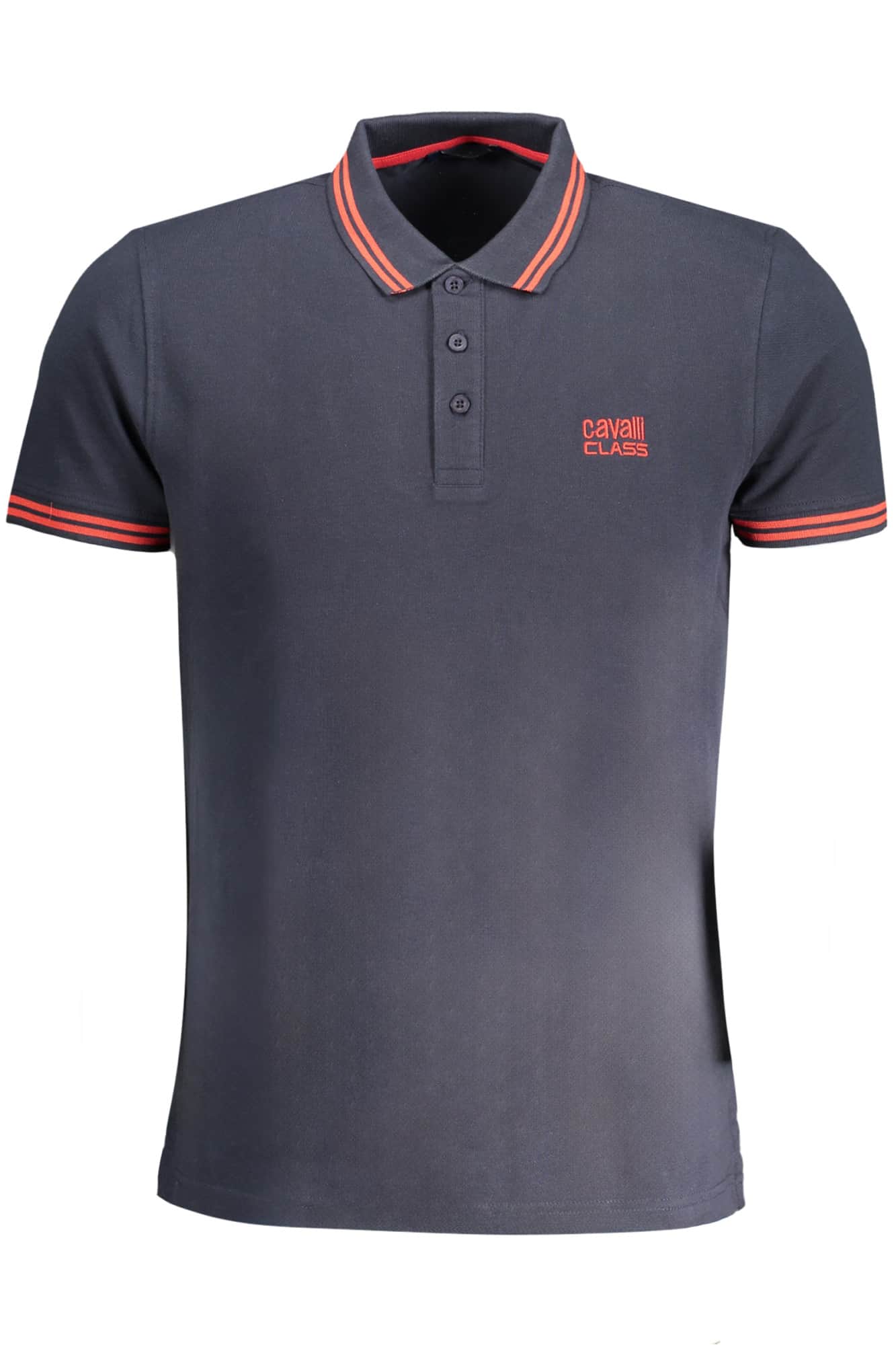 CAVALLI CLASS HERREN WEISS KURZARM POLOSHIRT