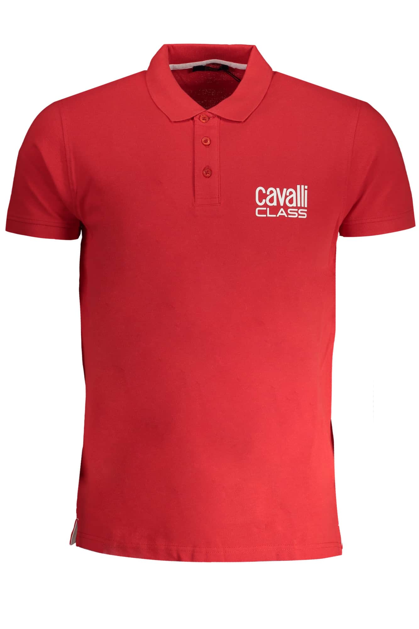 CAVALLI CLASS HERREN WEISS KURZARM POLOSHIRT