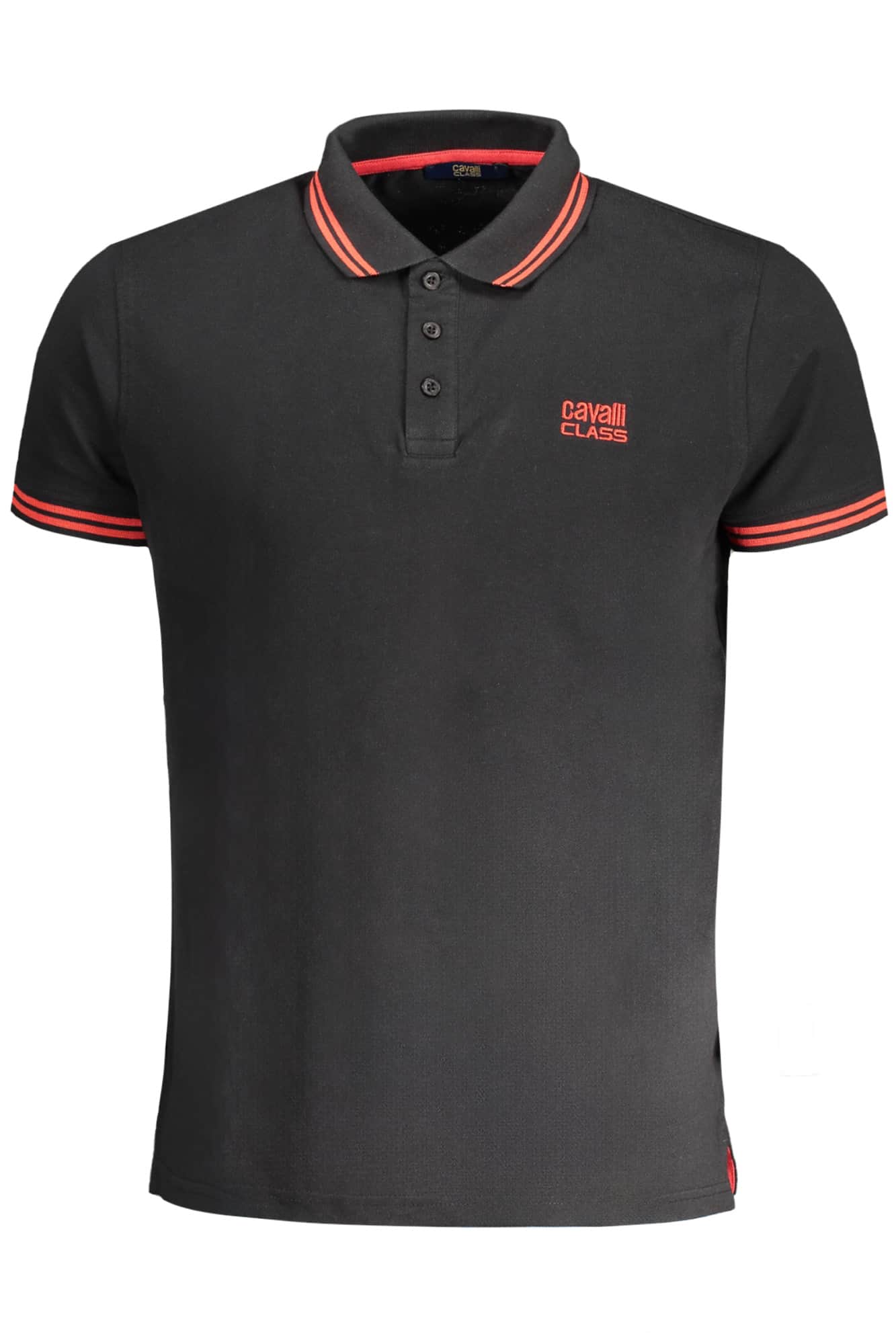 CAVALLI CLASS HERREN WEISS KURZARM POLOSHIRT
